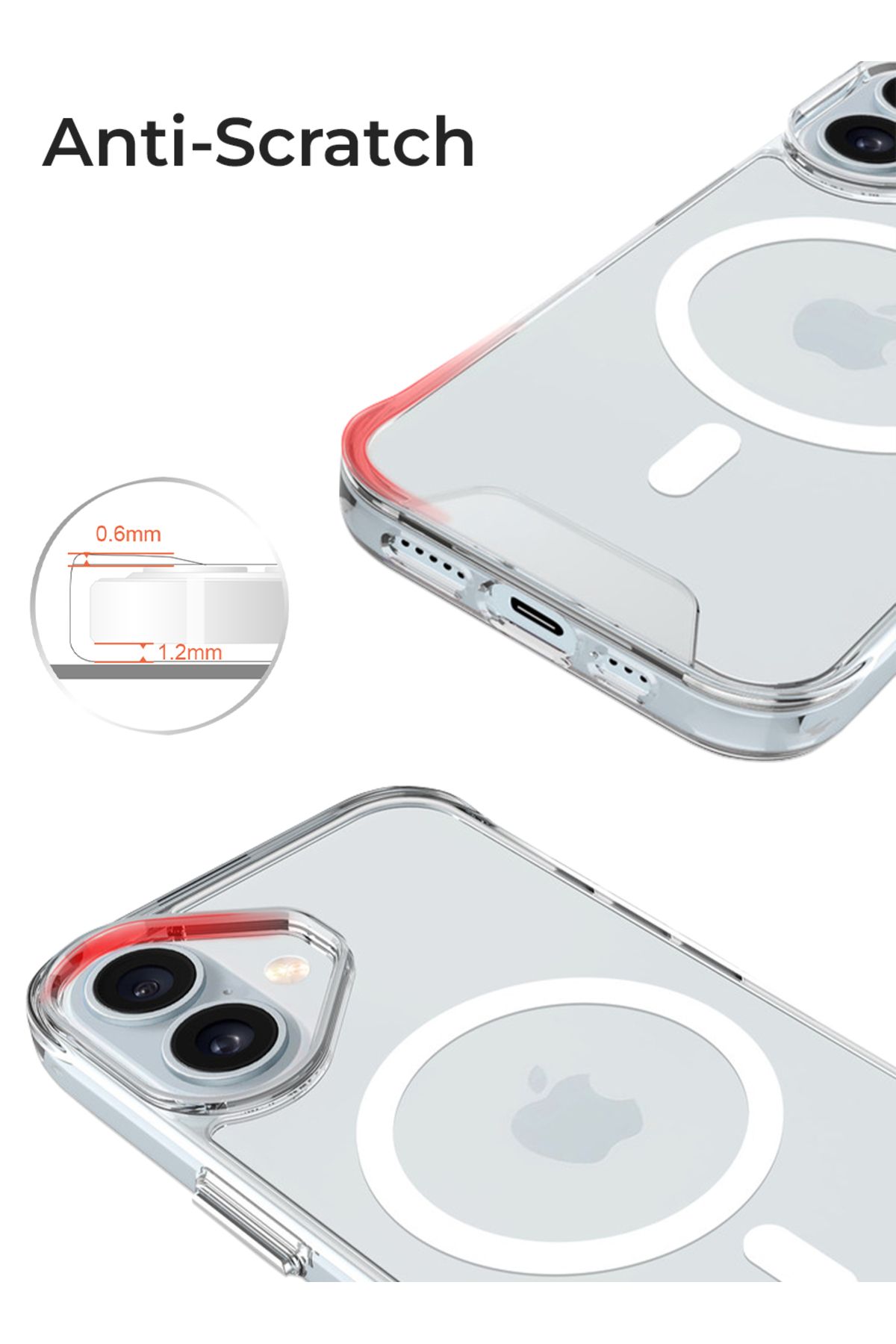 Glassology-جراب مغناطيسي شفاف لهاتف iPhone 16 مع واقي شاشة 7