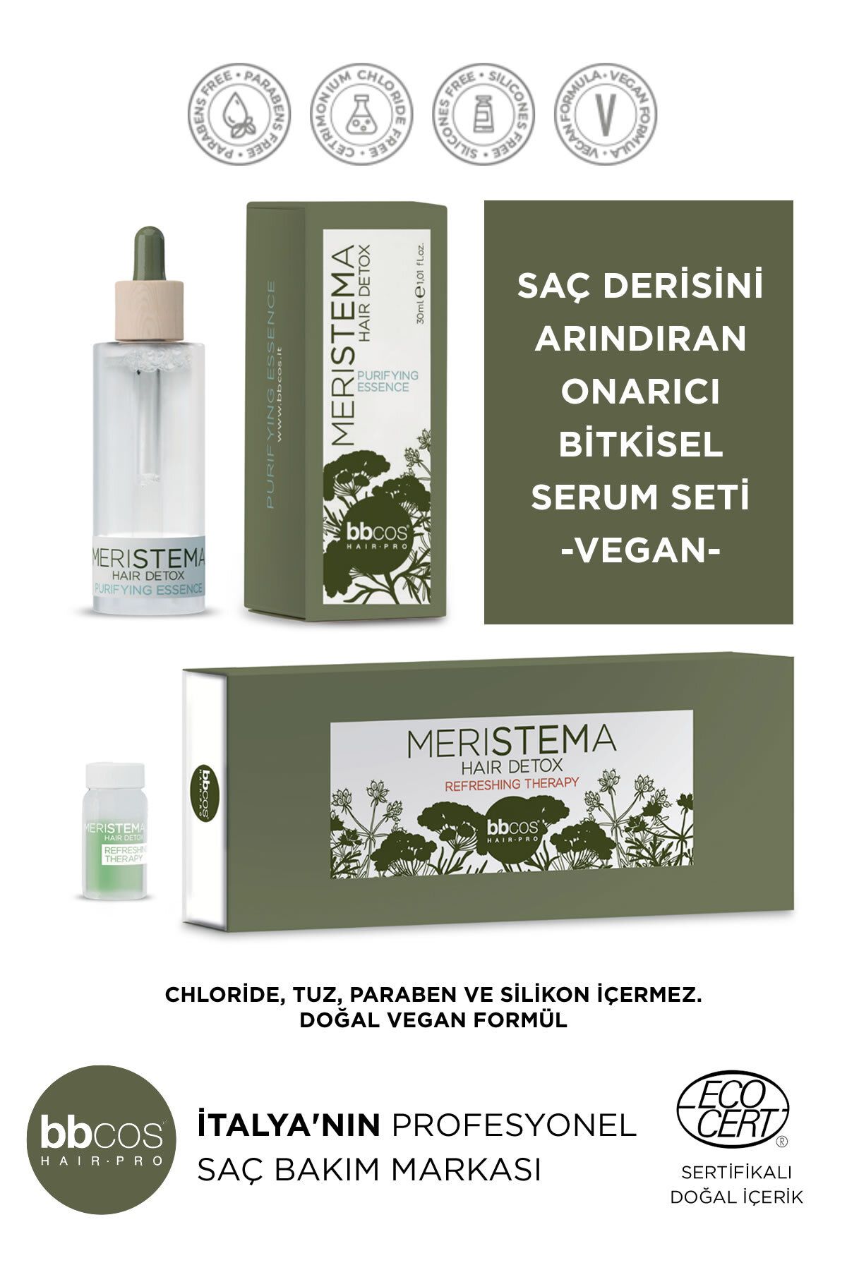 bbcos Maristema Yenilenme Terapisi - Arındırıcı Esans, Yağlı ve Tahrişe Eğilimli Saç Derisi Serum Seti