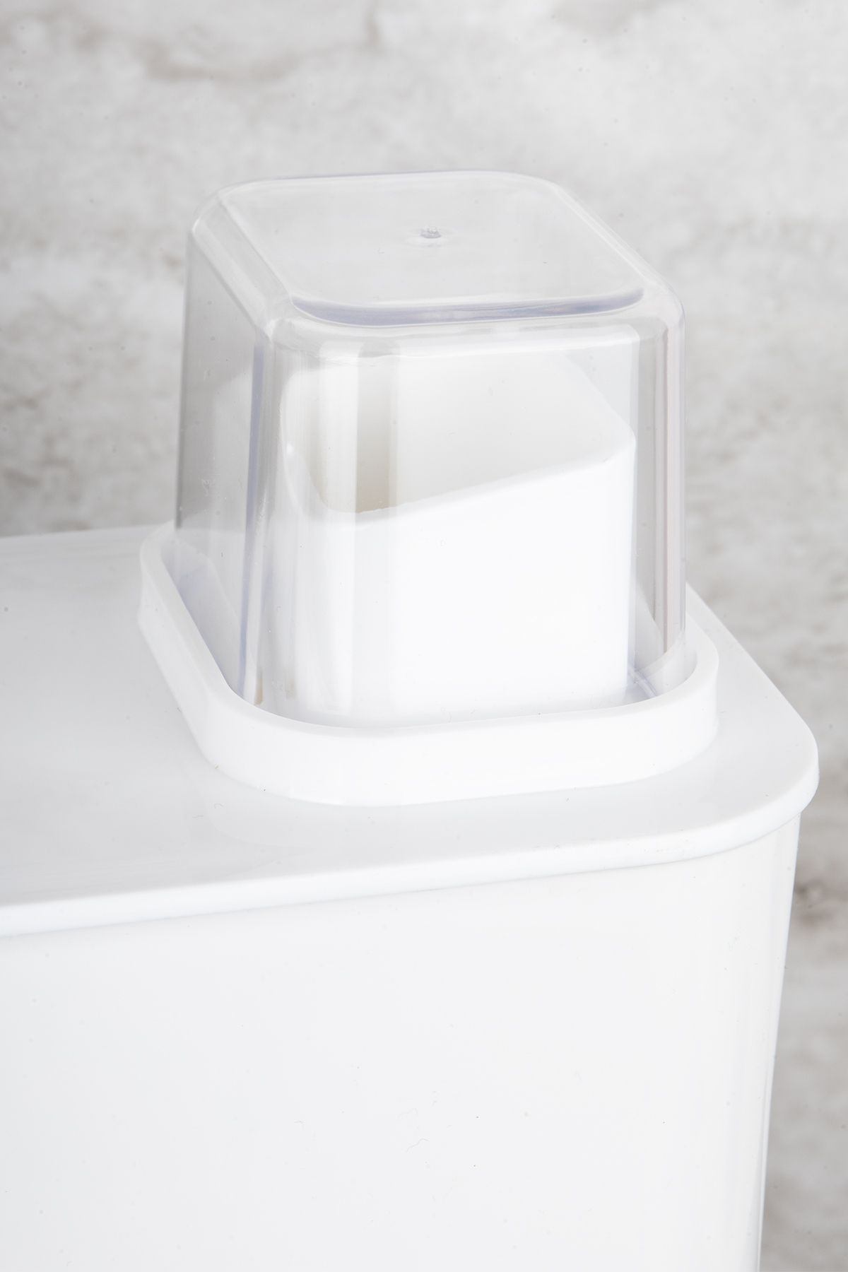 Dolkin Home-Set of 2 3000ml Detergent Dispenser Set with Lid Scale Colorful Whites Transparent Label Detergent Box Set 8