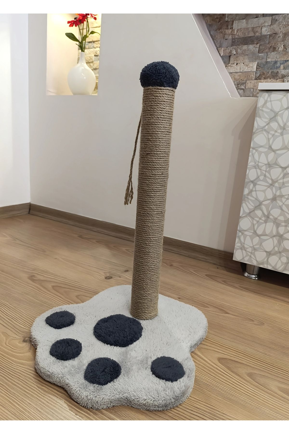 Rexon-Cat Scratching Board with Paw Model 50 cm Large Size Scratching Cat Playground with Plush Head 5