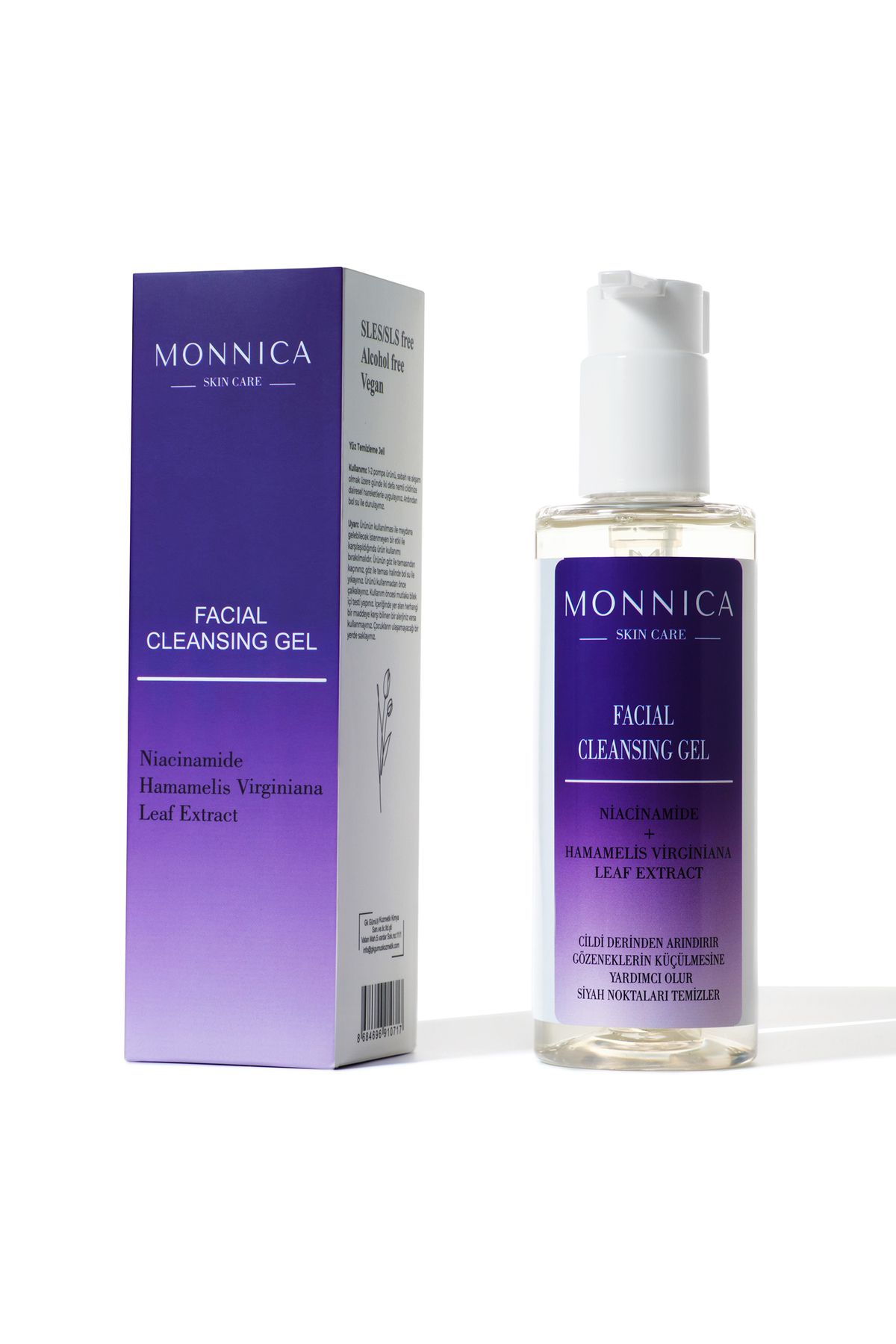 MONNICA BEAUTY Kuru ve Karma Ciltler için Nemlendirici ve Bariyer Onarıcı Temizleme Jeli 200 ml