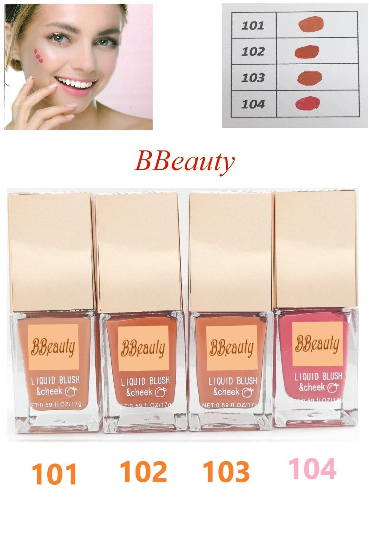 BBeauty Liquid Blush & Cheek Şık Cam Şişeli Pompalı Likit Allık 17 g
