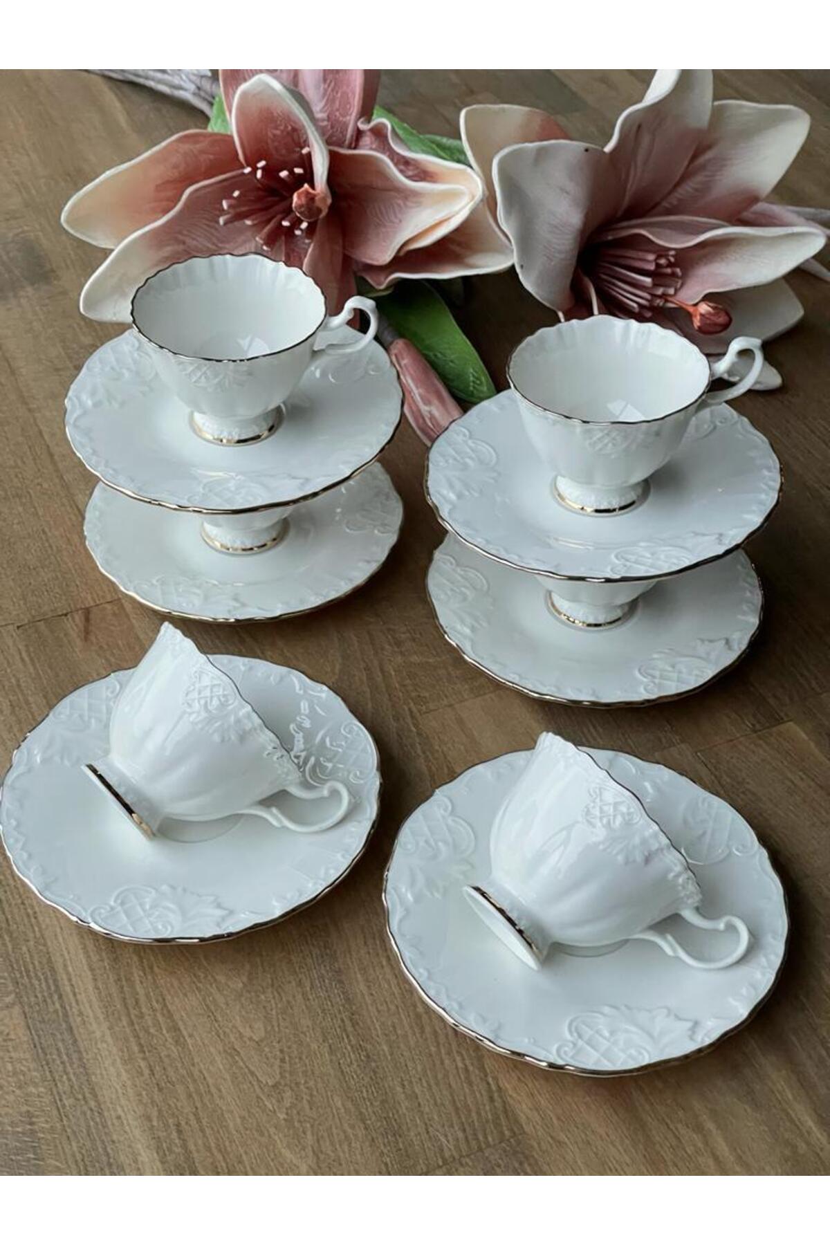 Turkish Coffee Cup Iris 12 Pieces for 6 People