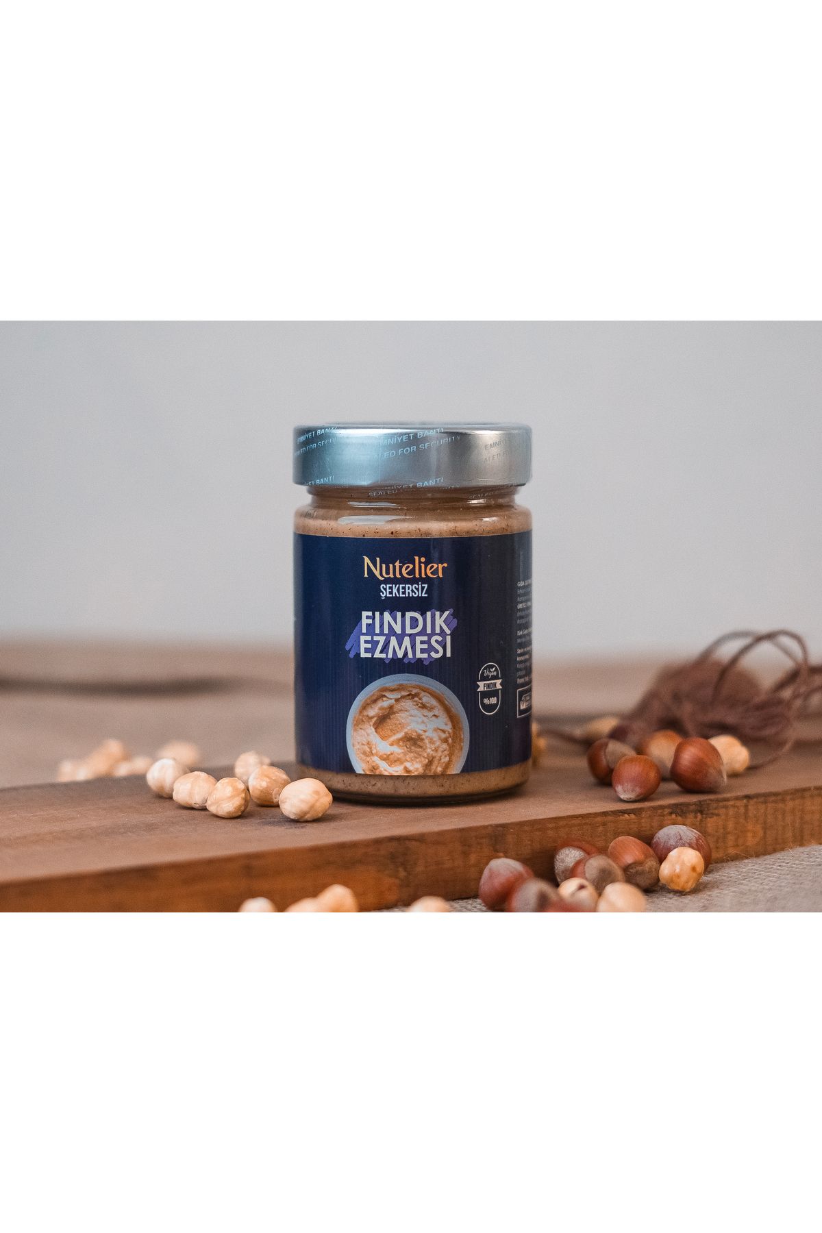 nutelier Şekersiz Fındık Ezmesi 350GR %100 Fındık