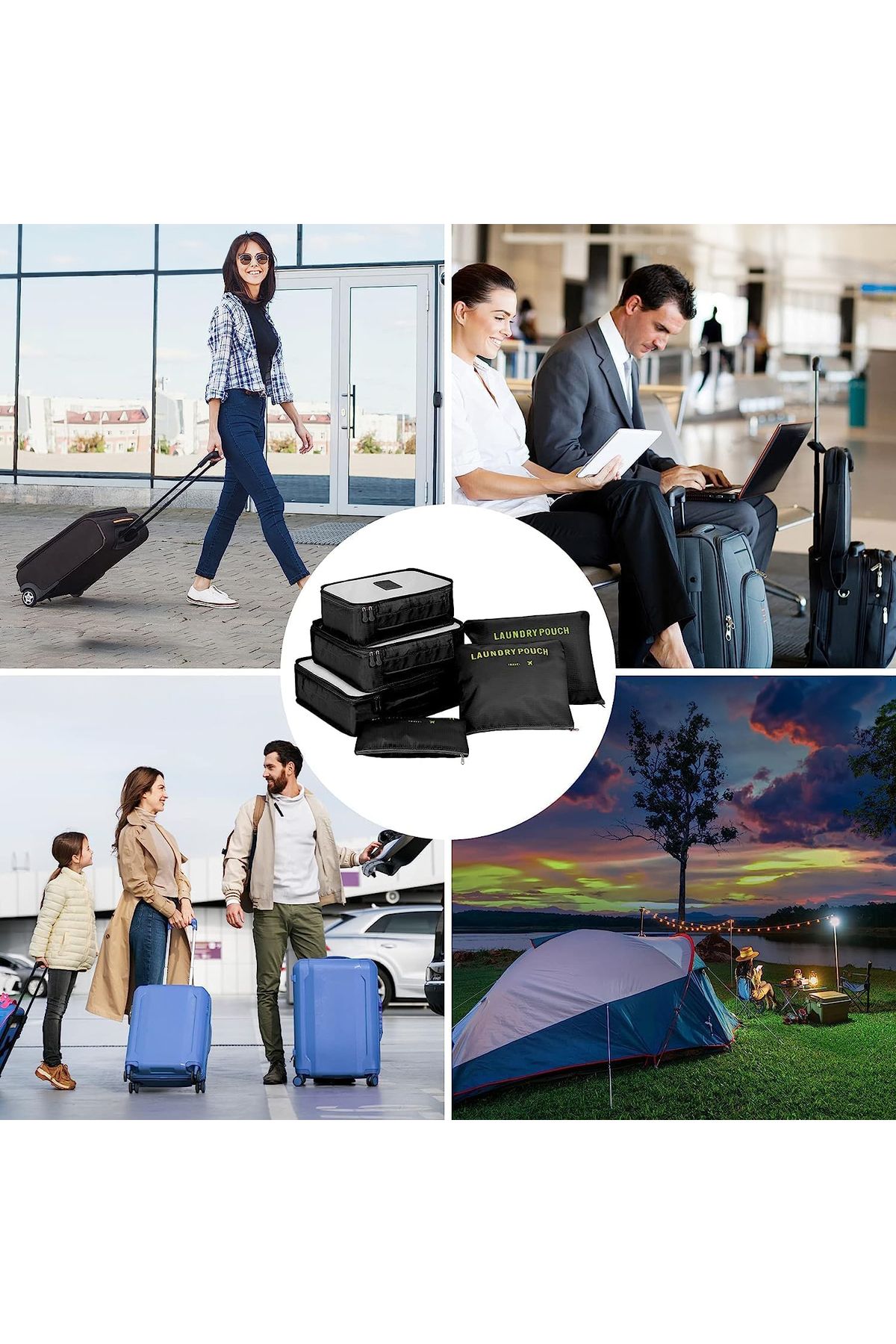 miraza-Set of 6 Travel Organizers, Ideal for Suitcases, Trolleys, Different Sizes 7