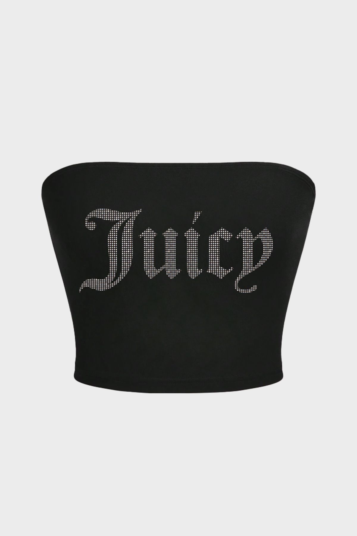 3 ROPE Juicy Rhinestone Taş Baskılı Straplez Crop Top Büstiyer