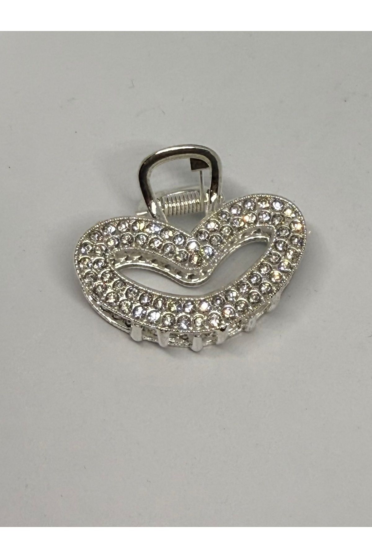 Gulsah's Store Metal taşlı kalpli silver toka