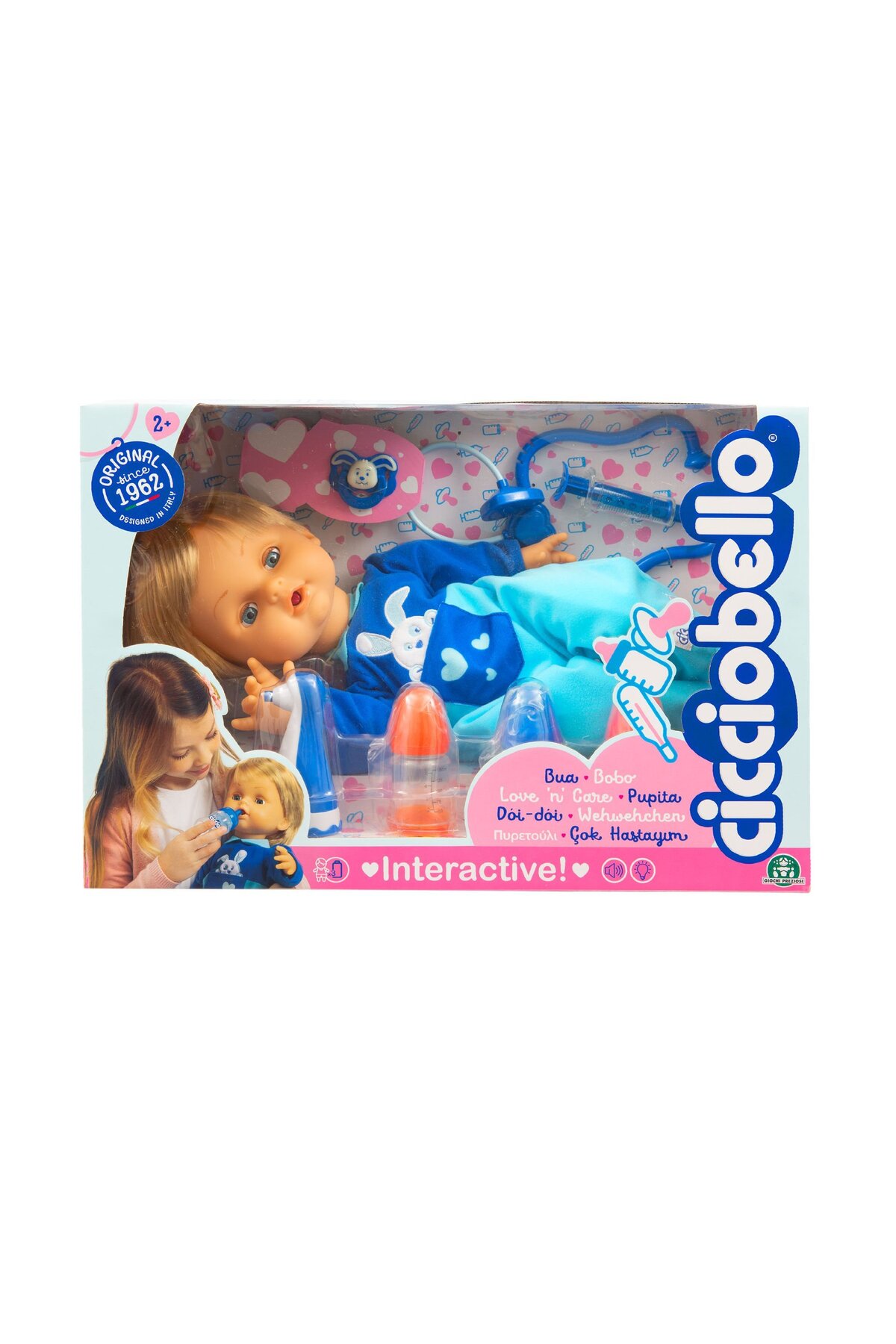 Giochi Preziosi – Poussette Cicciobello 4 Roues Pliable – Tissu Motif – Dès 3 Ans
