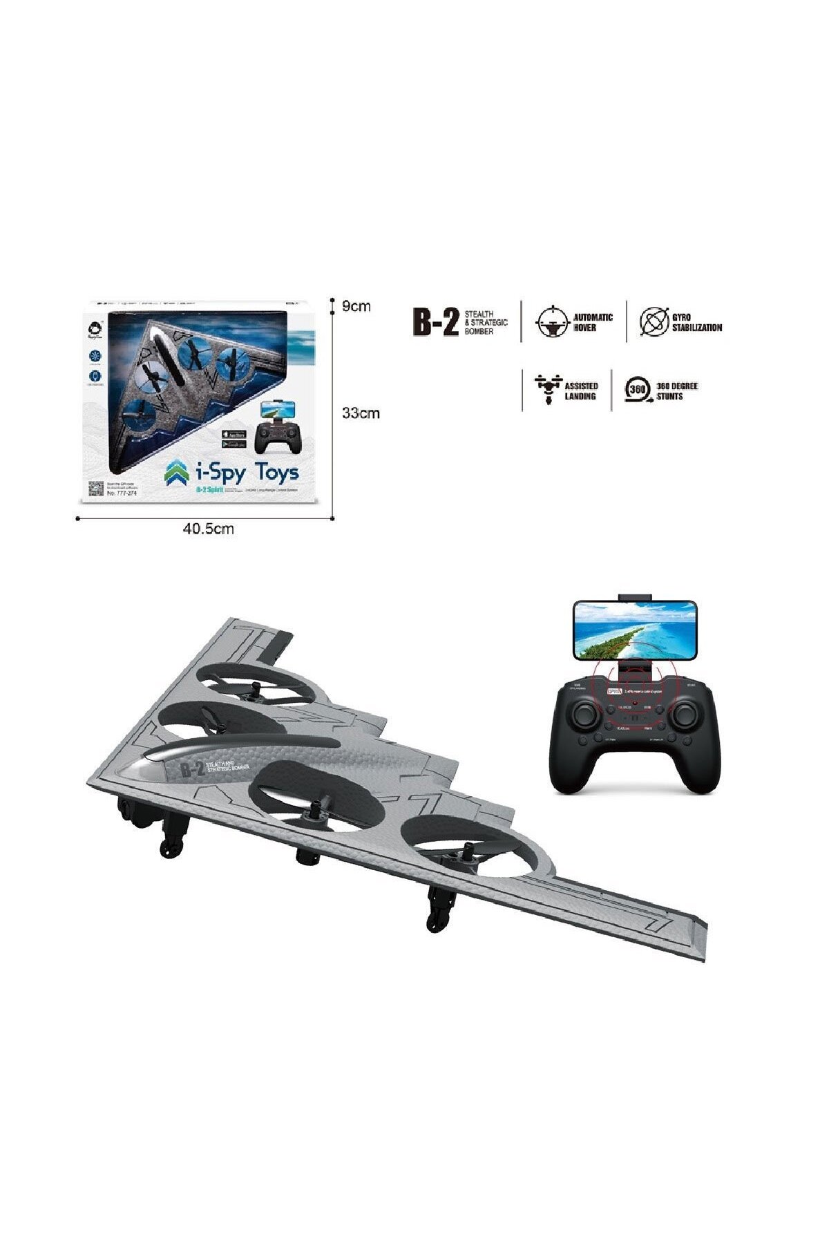 FABBA TOYS GL-777-275 Uzaktan Kumandalı Full Fonksiyon 2.4G Şarjlı Kameralı Quadcopter İha fotoğrafı 2 (önizleme)