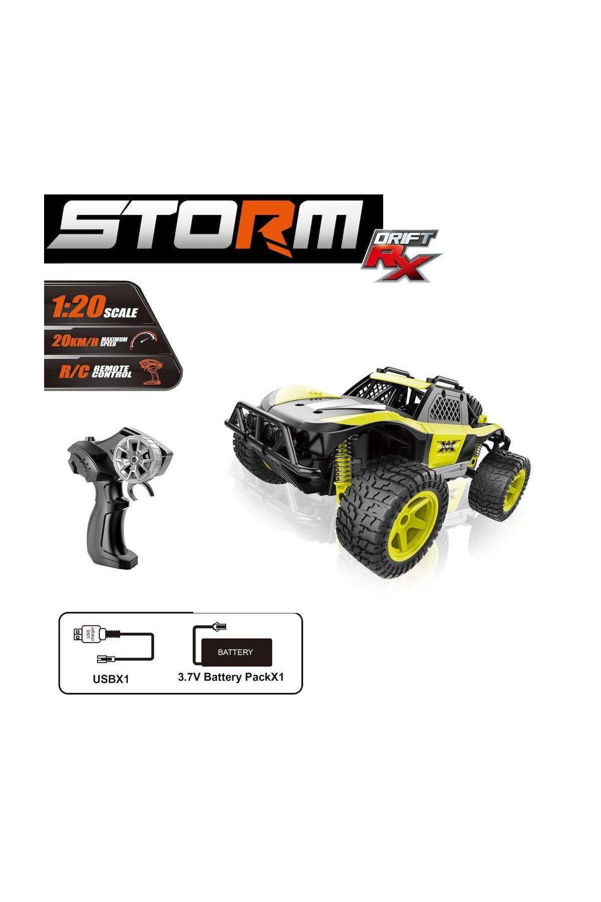 Syr-66764ma Kumandalı 2.4ghz Şarjlı 1:20 Storm Drift Araba - 3