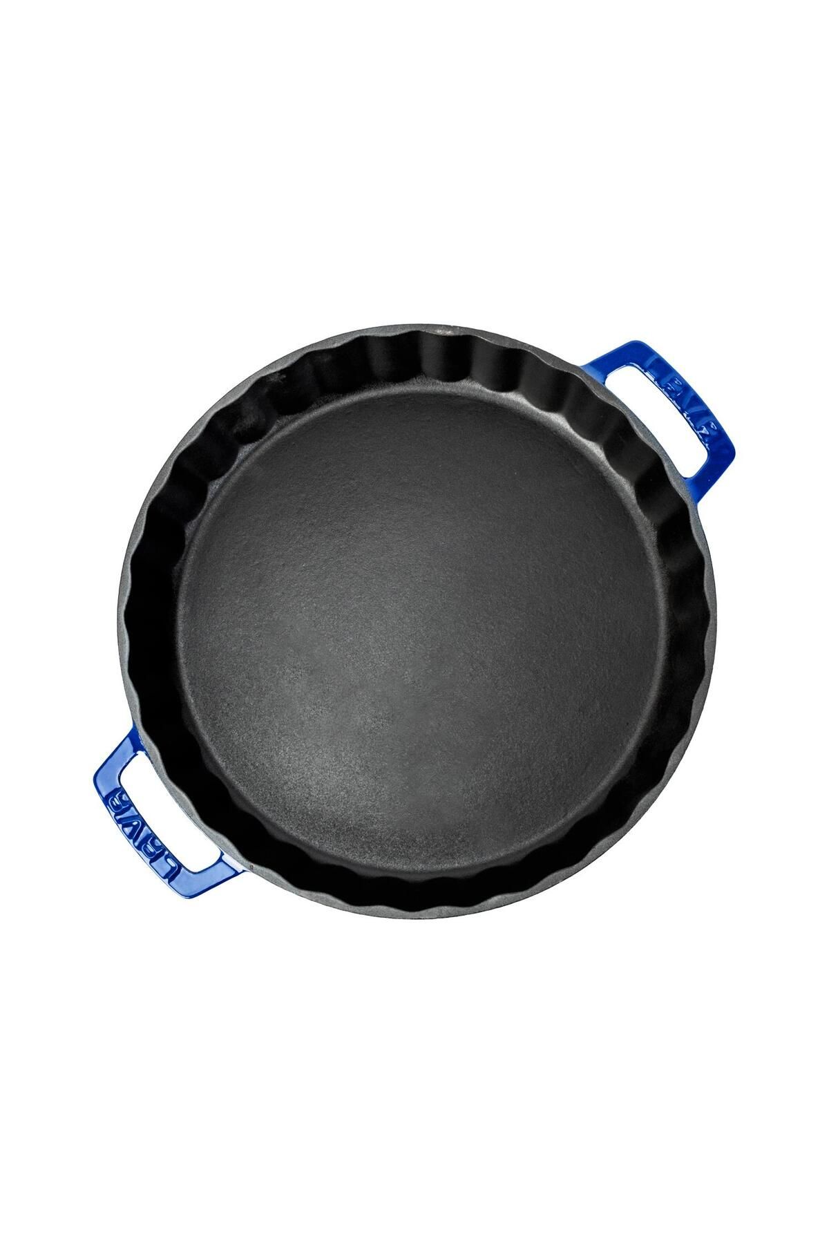 Lava-Cast Round Rosto and Oven Tray Cast Iron Solid Double Handle Diameter(Ø)30cm 3