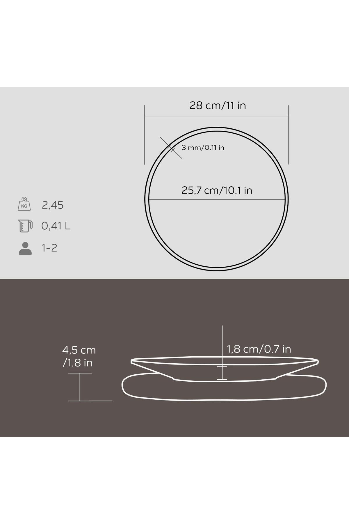 Lava-Cast Round Serving Plate and Beech Serving WoodDiameter(Ø)25cm 3