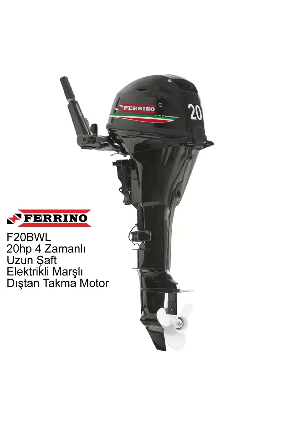 Ferrino 20hp 4 Zamanlı Uzun Şaft Elektrikli Marşlı Dıştan Takma Motor