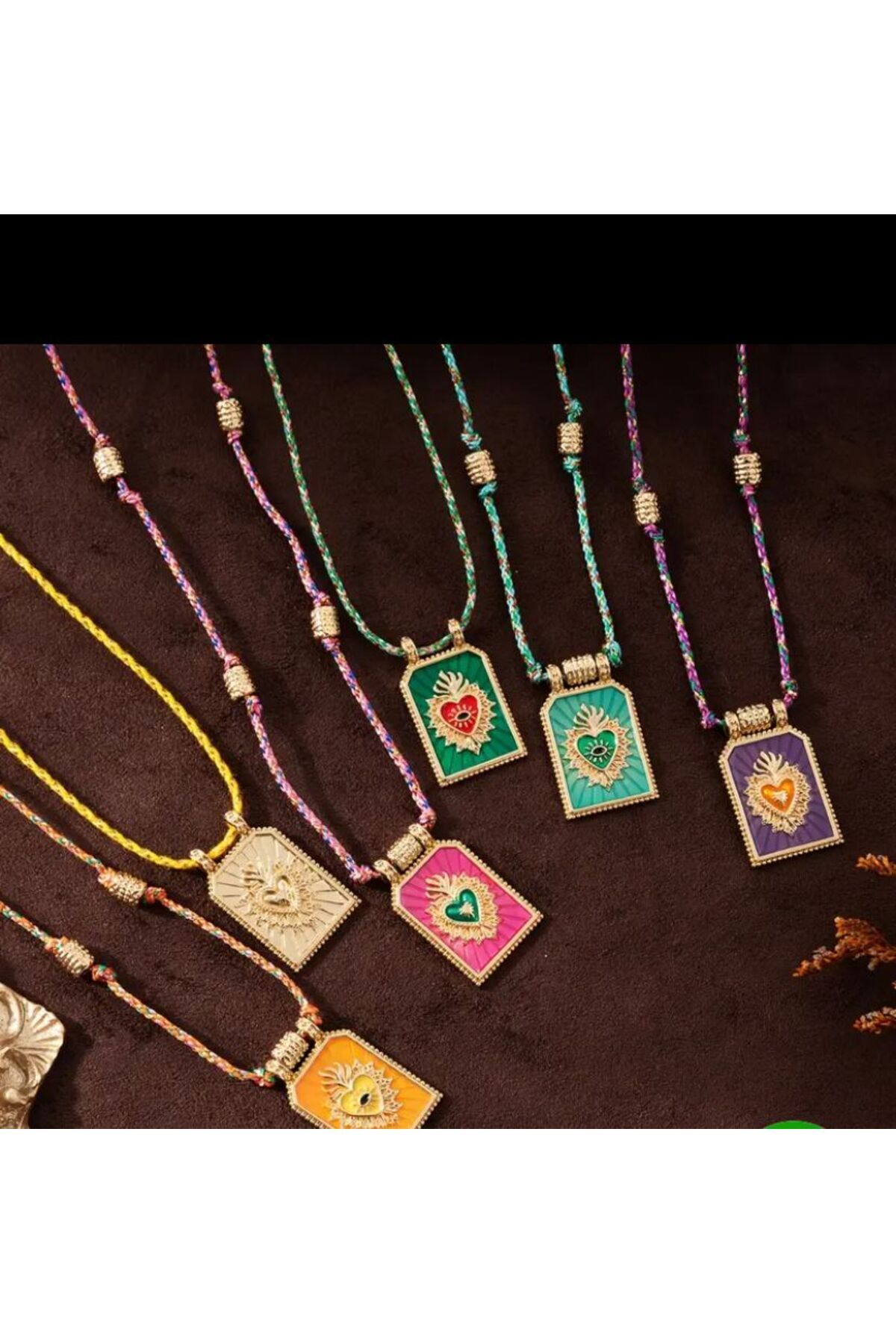 COUSİNS SHOP RENKLİ KALPLİ ŞANS KOLYE SUMMER