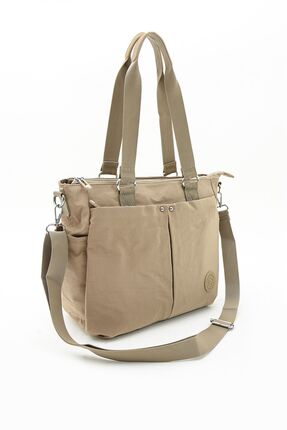 Sanmorris Kadın Çok Gözlü Kullanışlı Suya Dayanıklı Bej Renkli El Ve Omuz Çan...