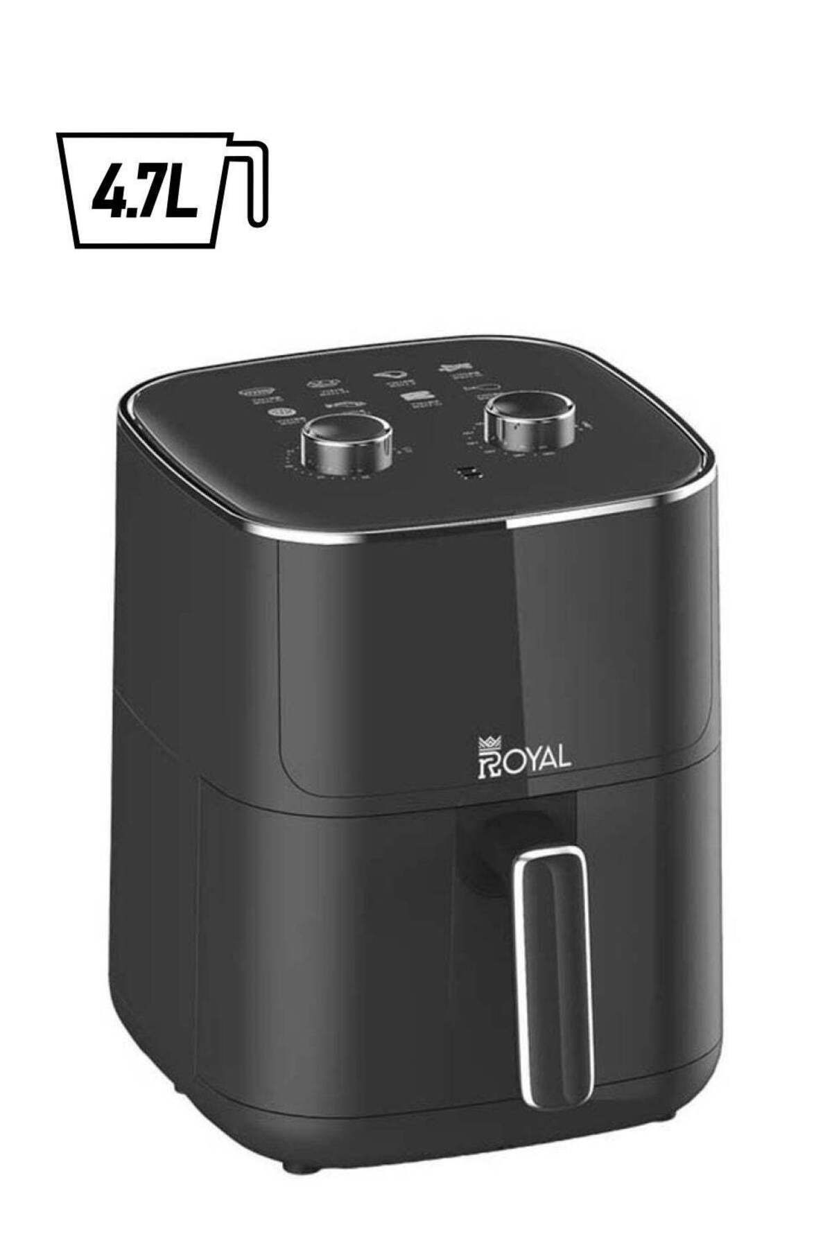Royal-مقلاة هوائية يدوية، درجة حرارة 80-200 درجة مئوية، مع نوافذ مرئية، دوران سريع للهواء الساخن 4.7 2