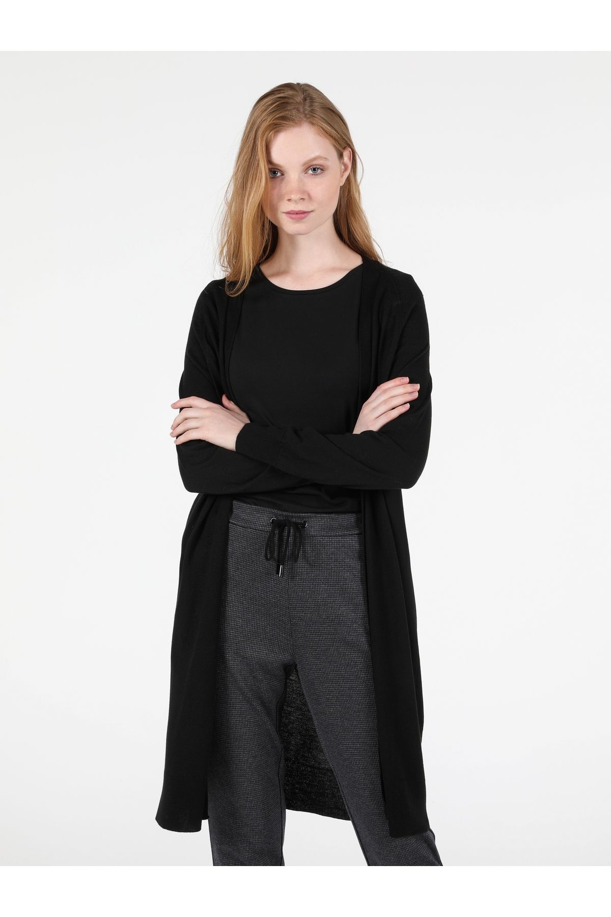 Colin's-Black Regular Fit Women's Cardigan - Cl 1050370 4