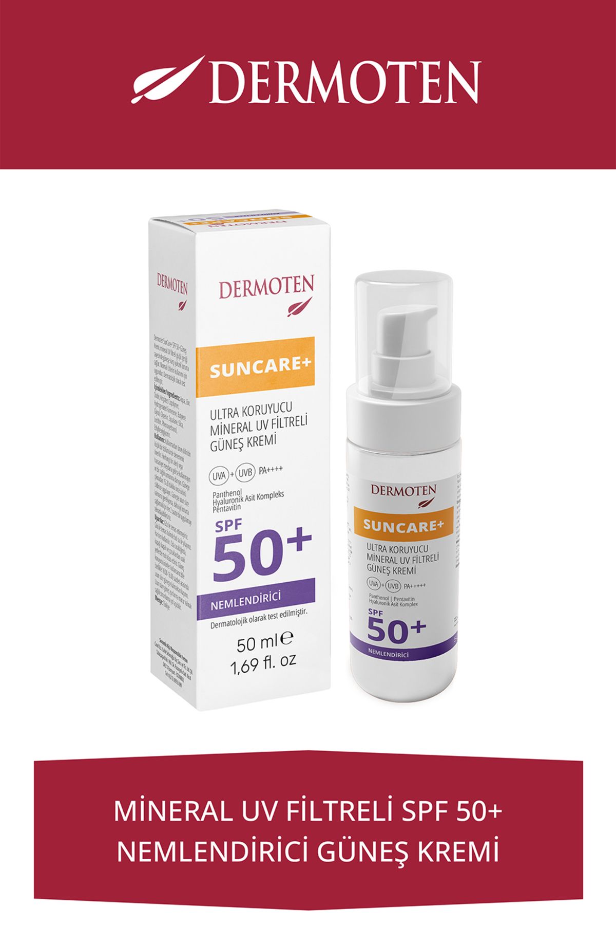 Dermoten Suncare Spf 50 Güneş Kremi Kuru Ciltler Için