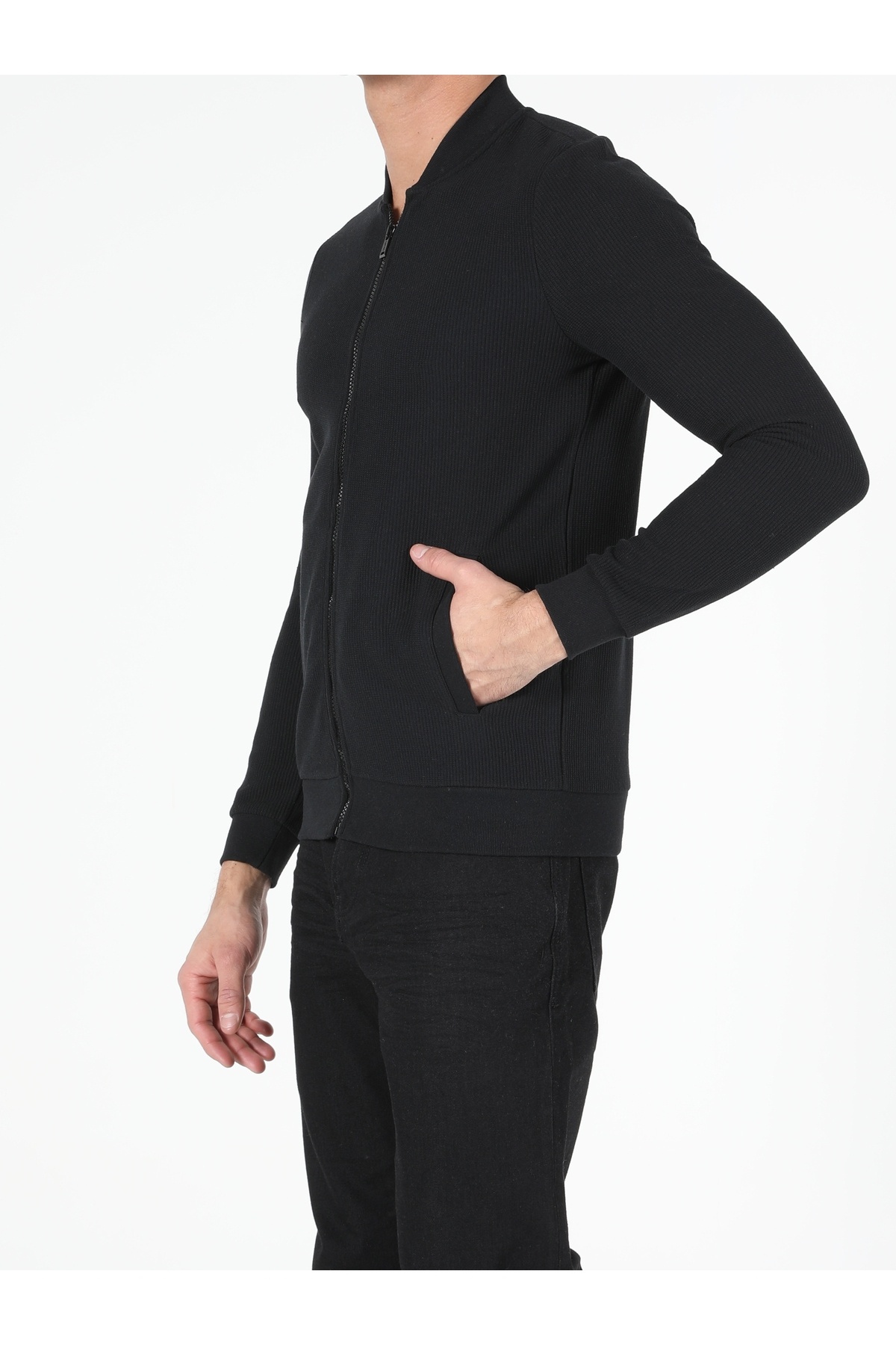 Colin's-Regular Fit Men's Black Cardigan 4