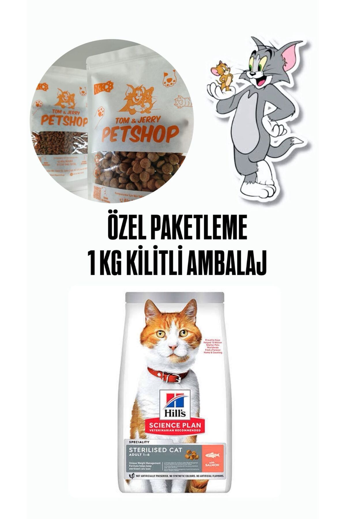 Hill's TOM&JERRYPETSHOP- SOMON Balıklı Kısırlaştırılmış Kedi Maması 1 kg