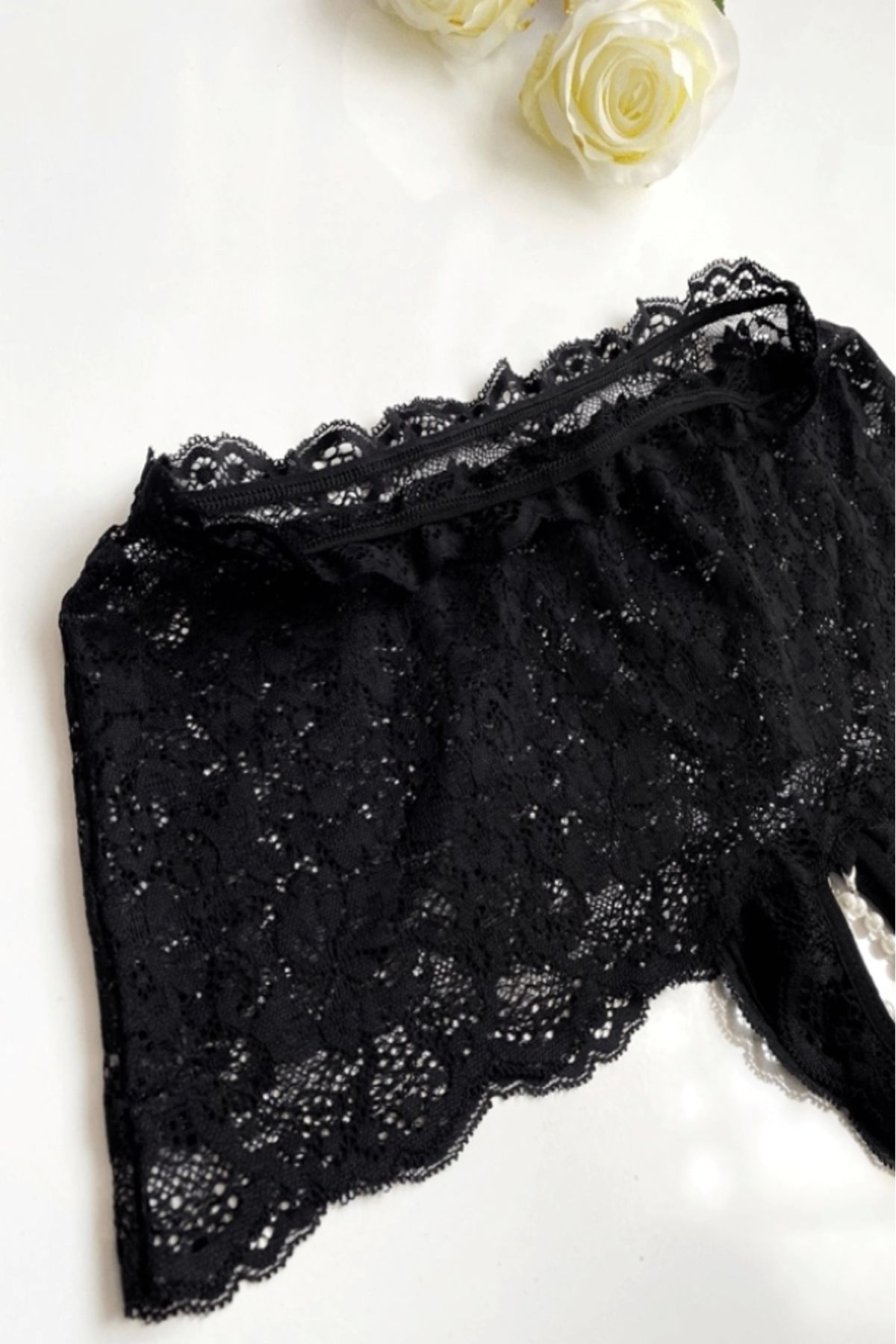 gc gece incisi-Plus Size Pearl Detailed String 3