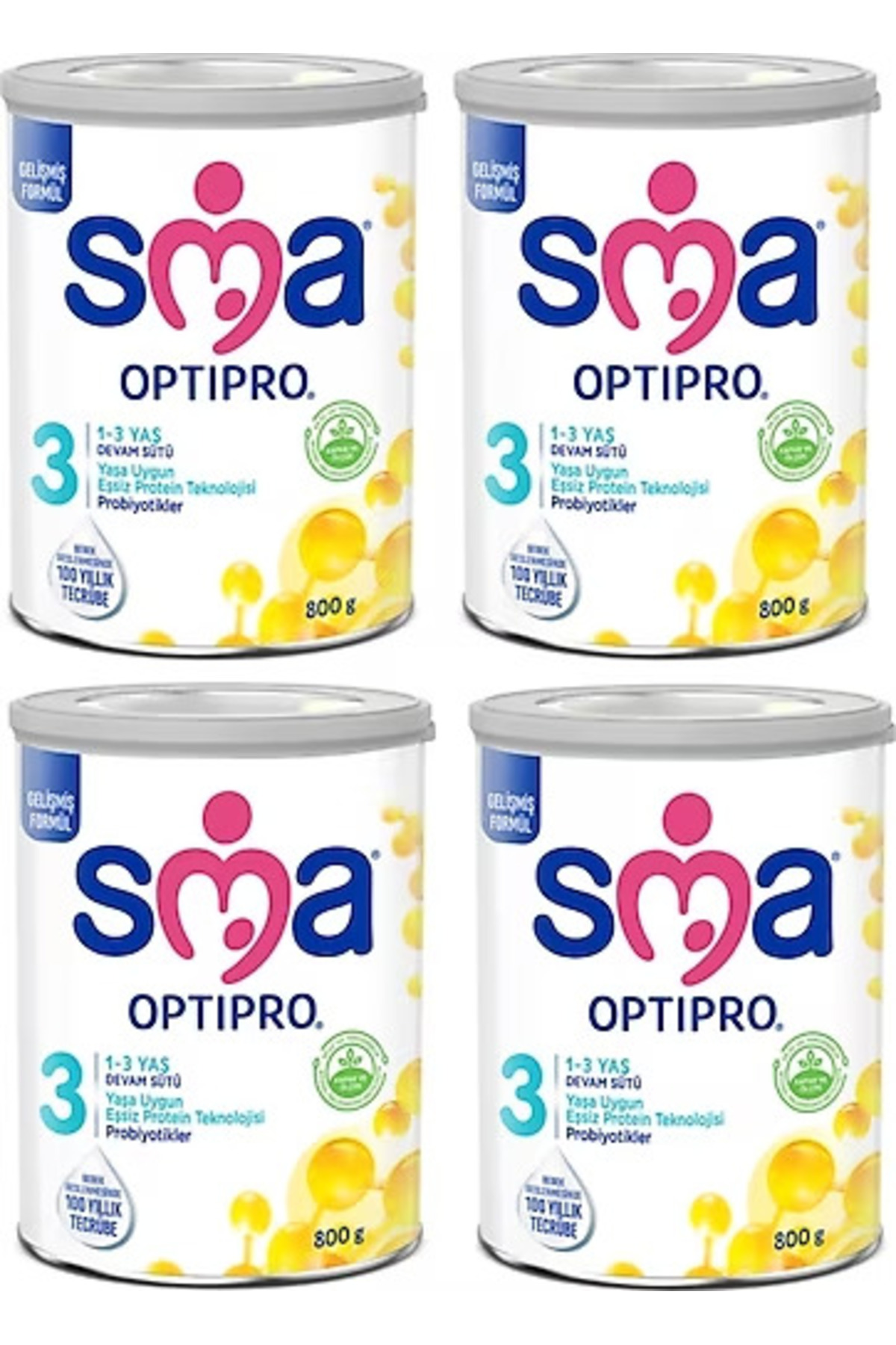 SMA Mama Optipro 3 Devam Sütü 1 - 3 Yaş 4 X 800 G fotoğrafı 3 (önizleme)