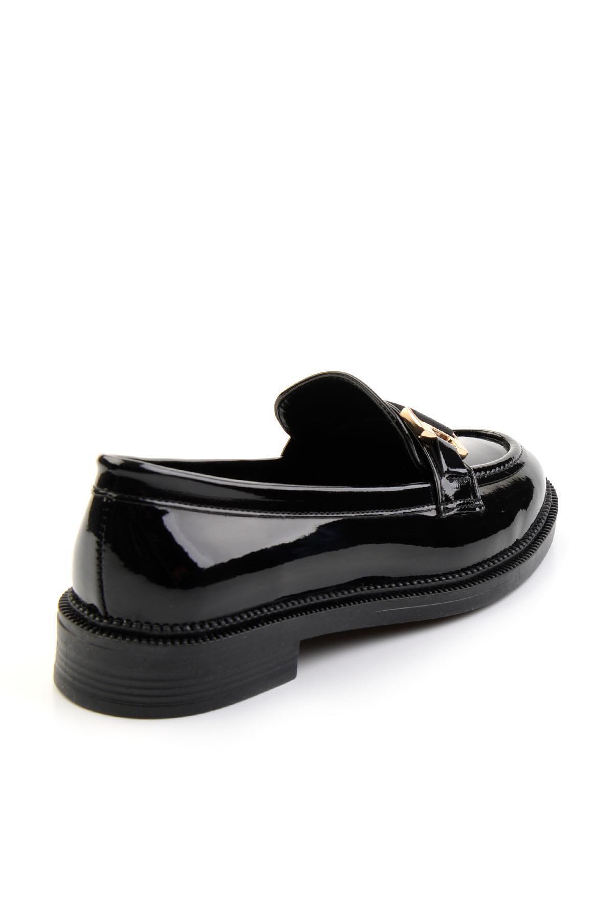 Bambi Siyah Kadın Loafer Ayakkabı K01216100008 görsel 3