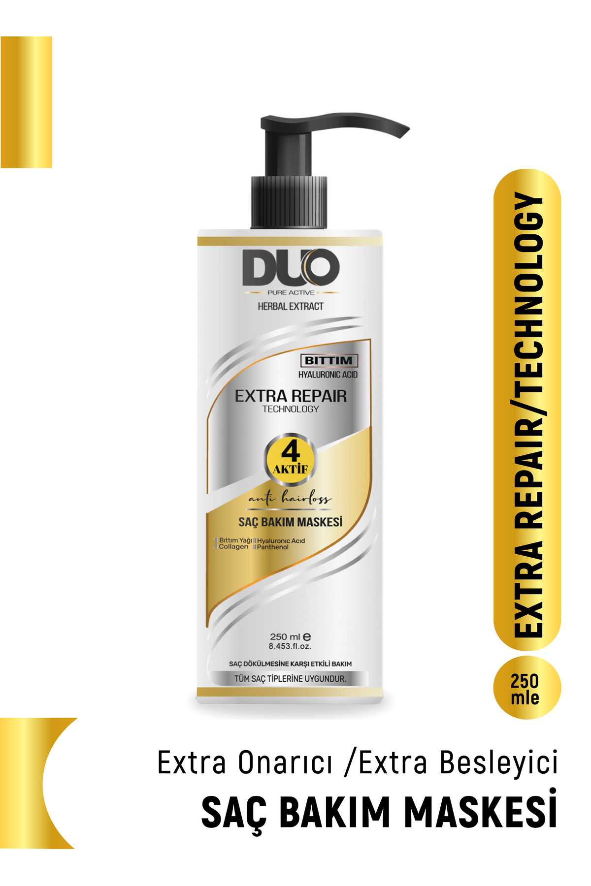 duo pure active Bıttım Yağı Hyaluronic Acid Saç Bakım Maskesi — 3404