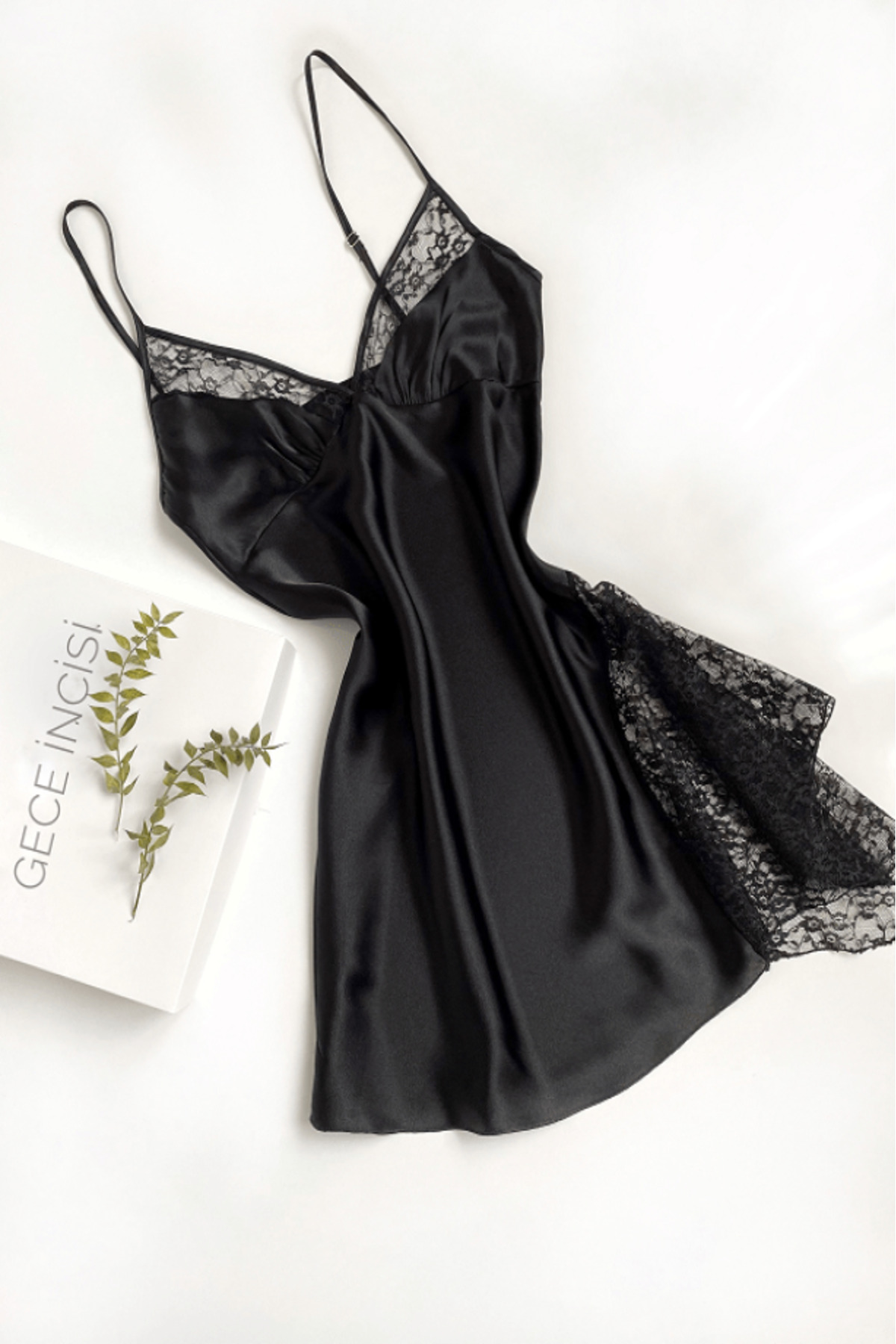 Gece İncisi Angılıa Saten Gecelik