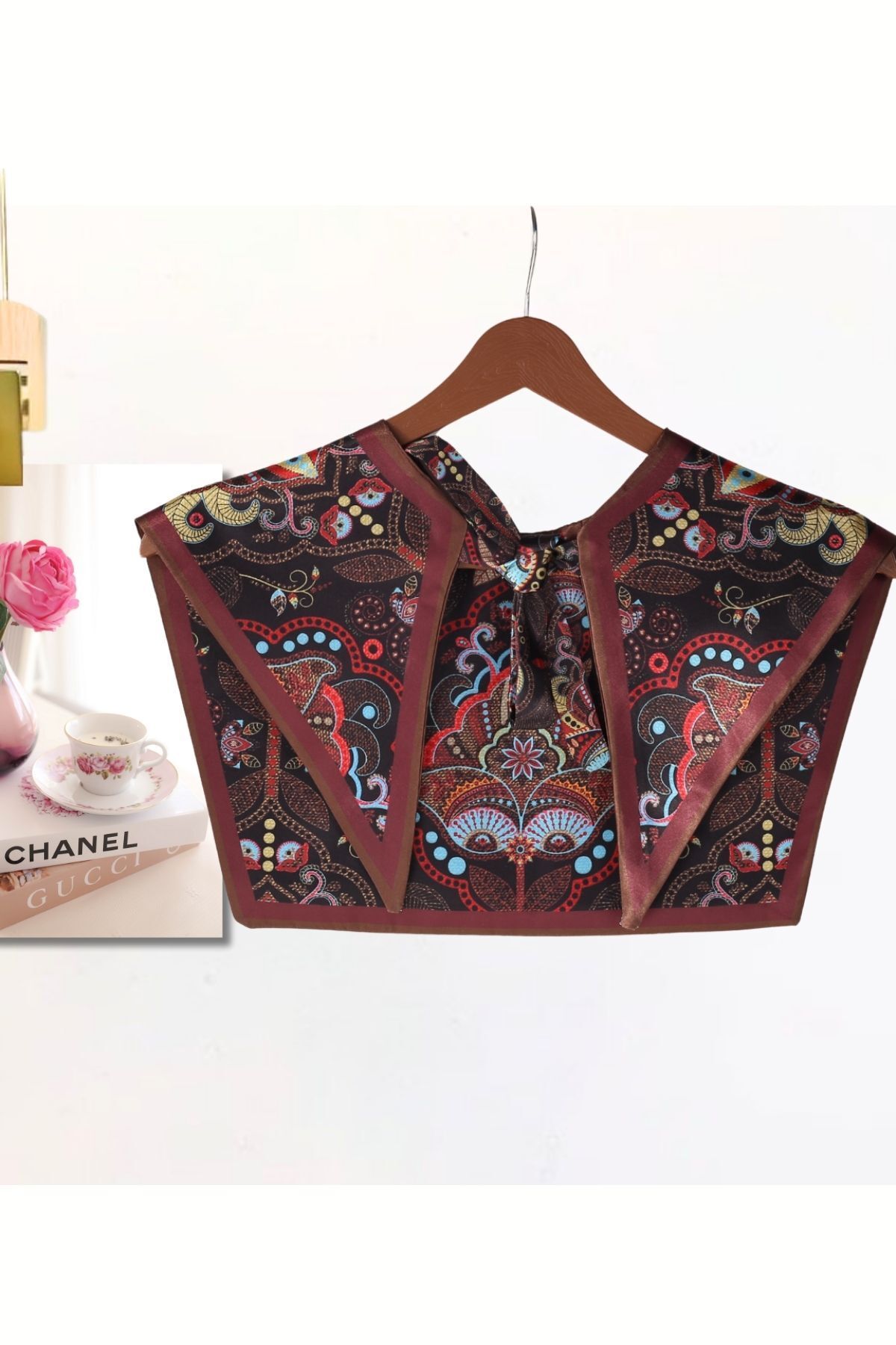nurfemina Bohem Stil Etnik Desenli Kadın Omuz Şalı