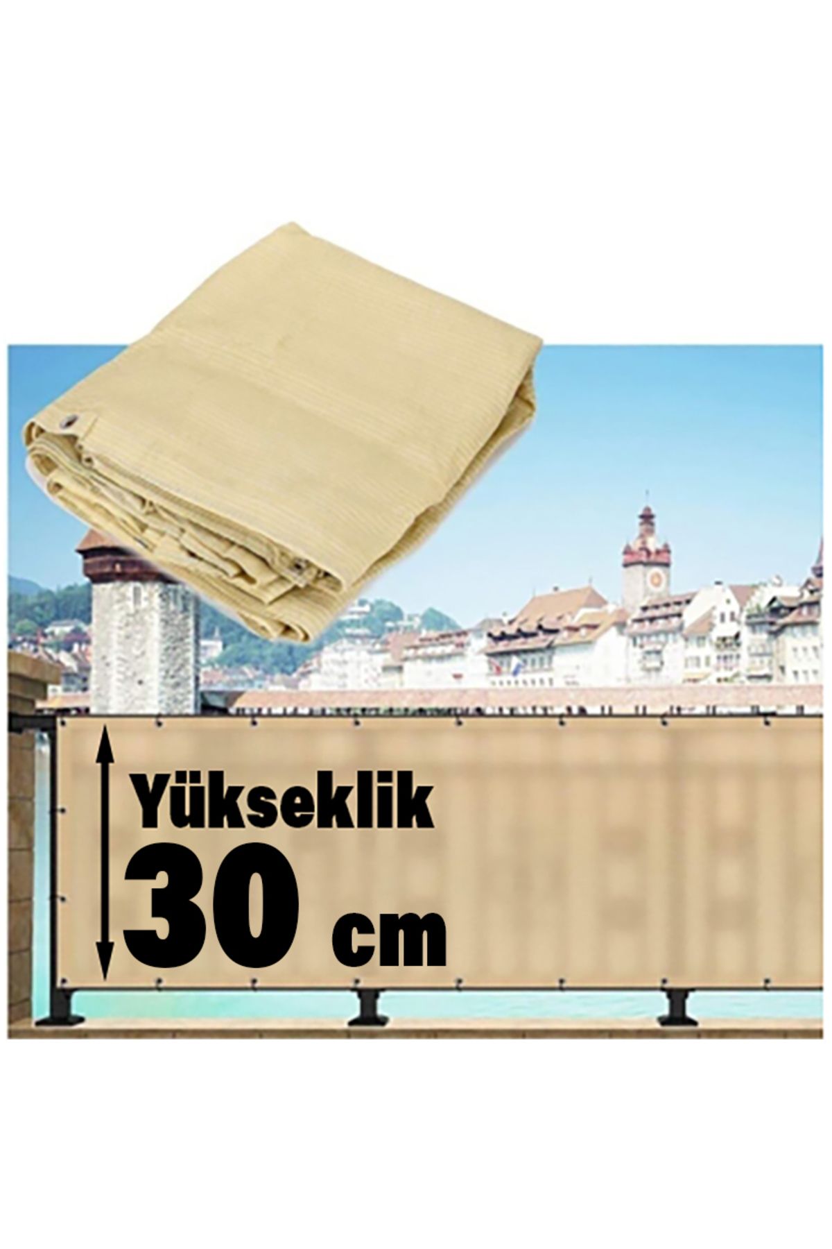 BİLGİÇÇADIR %95 KREM Renk Gölgelik File Balkon-Çit-Yükseklik(Cm) Seçiniz- Genişlik(Mt) Sepete ekleme miktarı