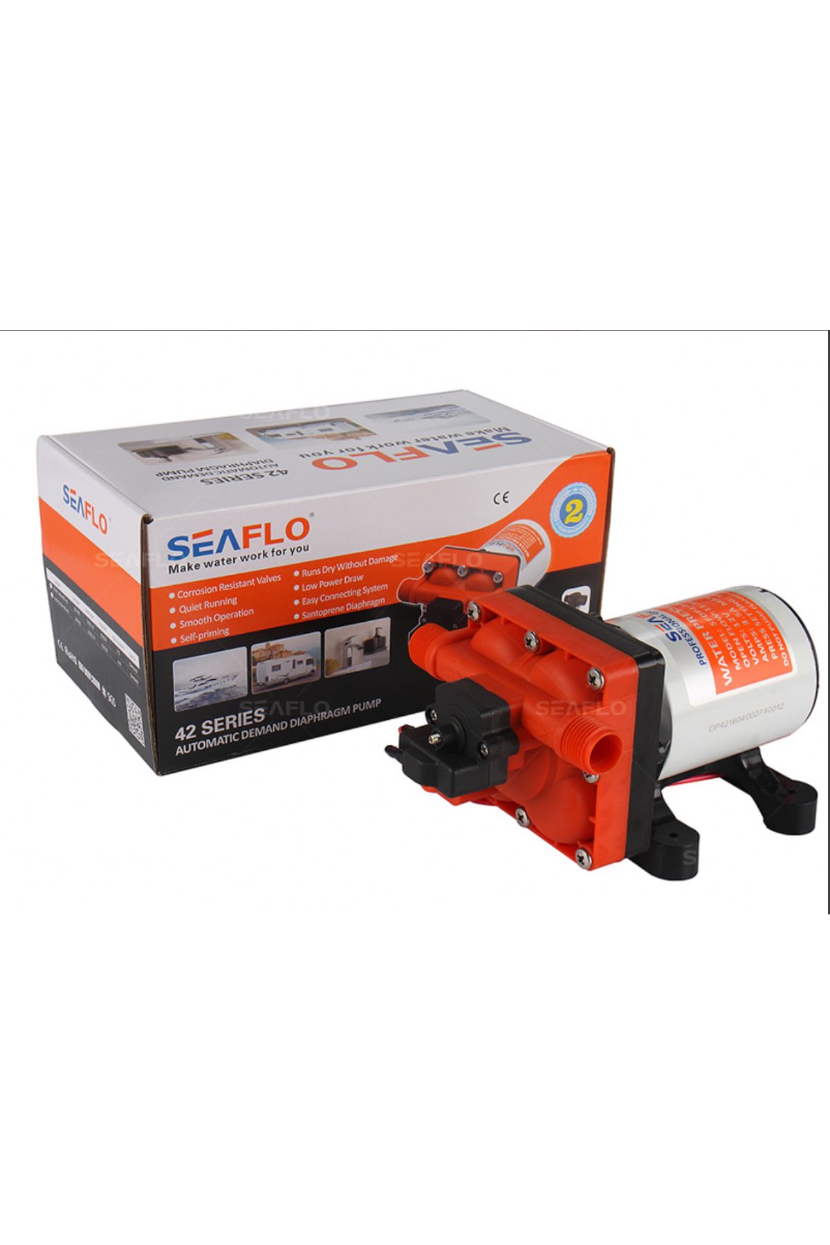 Seaflo ENZH ONLİNE MARİN Karavan, Tekne Hidroforu 12 Volt 18.9 lt/dak 55 Psi 3.7 Bar