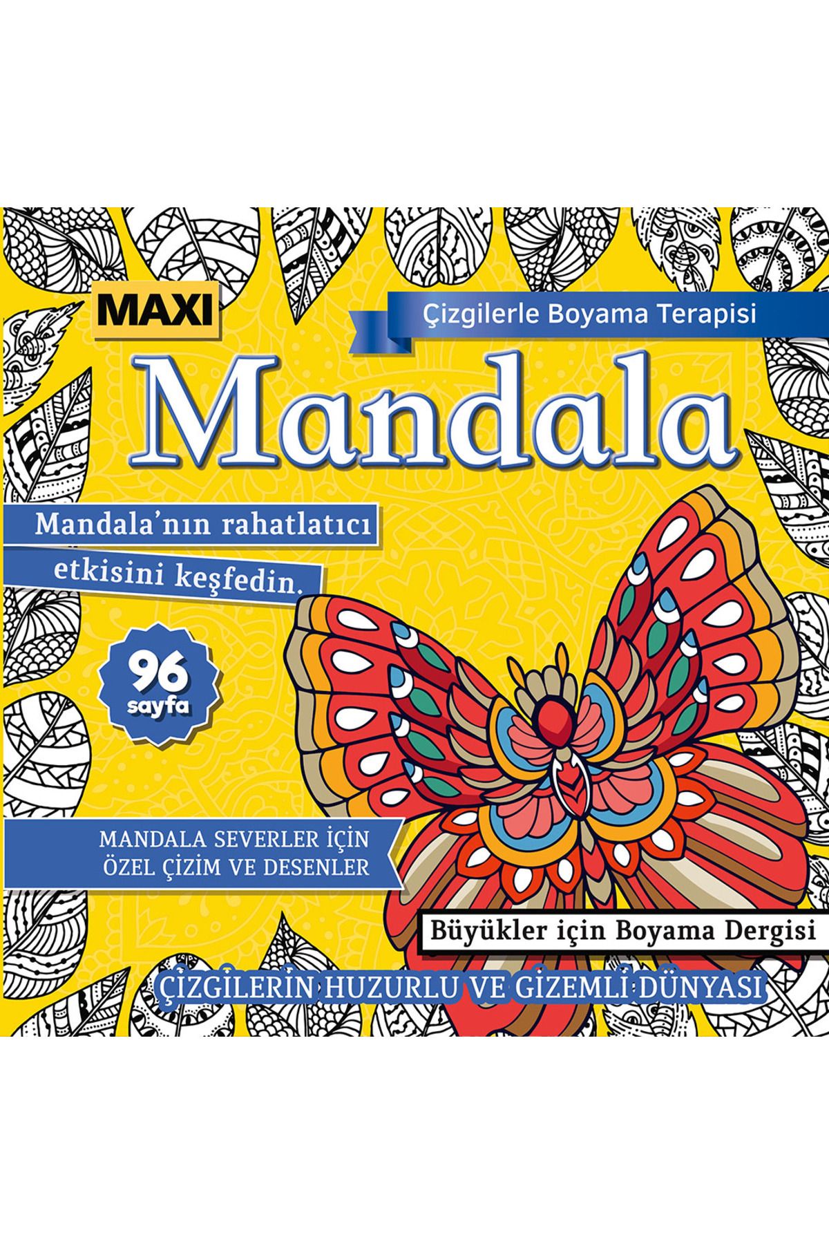 MAXİ Maxi Mandala Çizgilerle Boyama Terapisi 013
