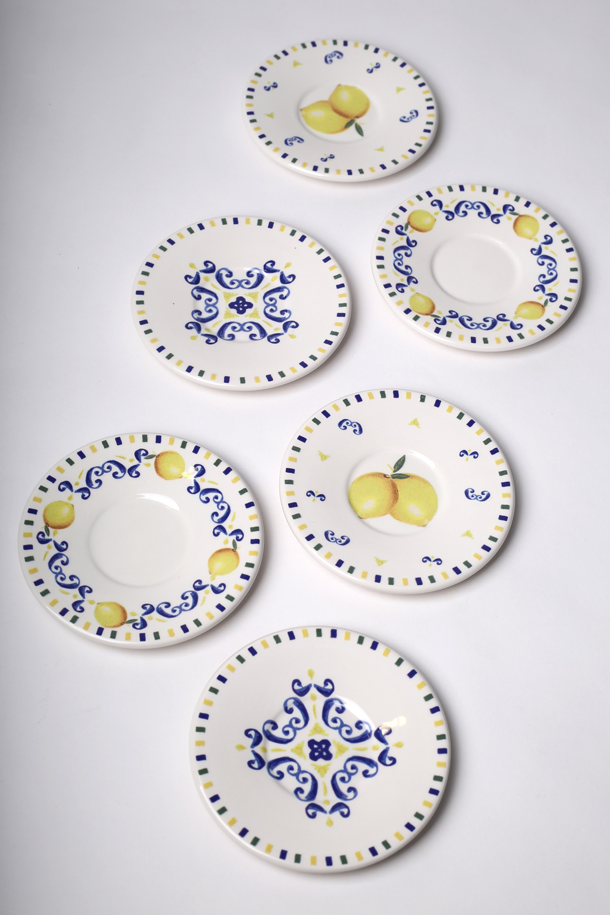 Rakle-Sicilia Ceramic 6-Piece Tea Plate Set 13 cm 2