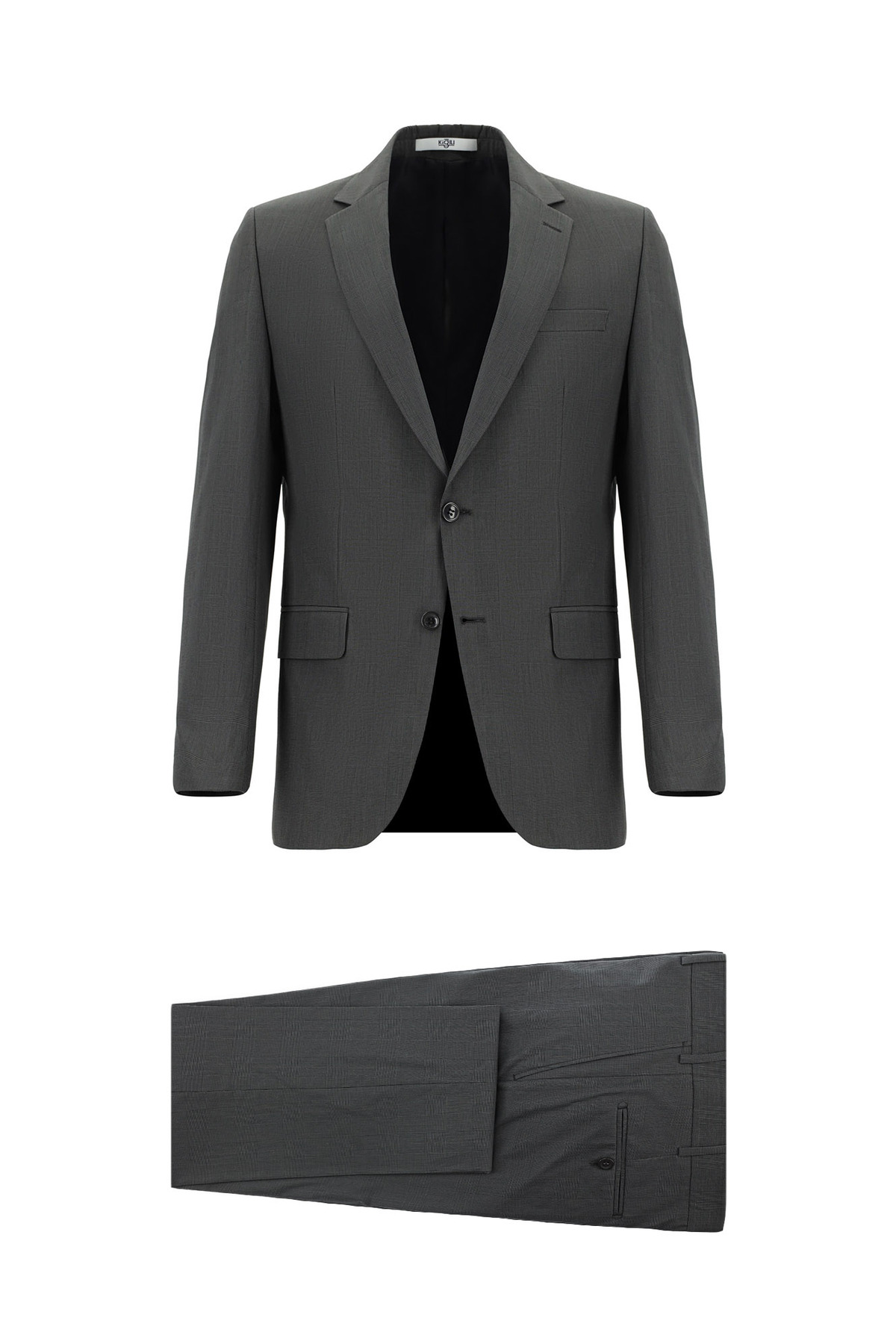 Regular Fit Classic Plaid Suit