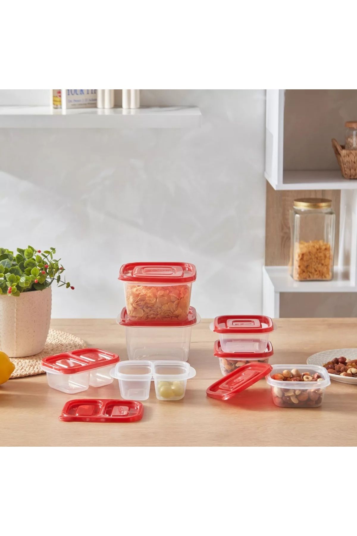 locknlock-EzLock Square Container Set - 970ml (Set of 2) 5