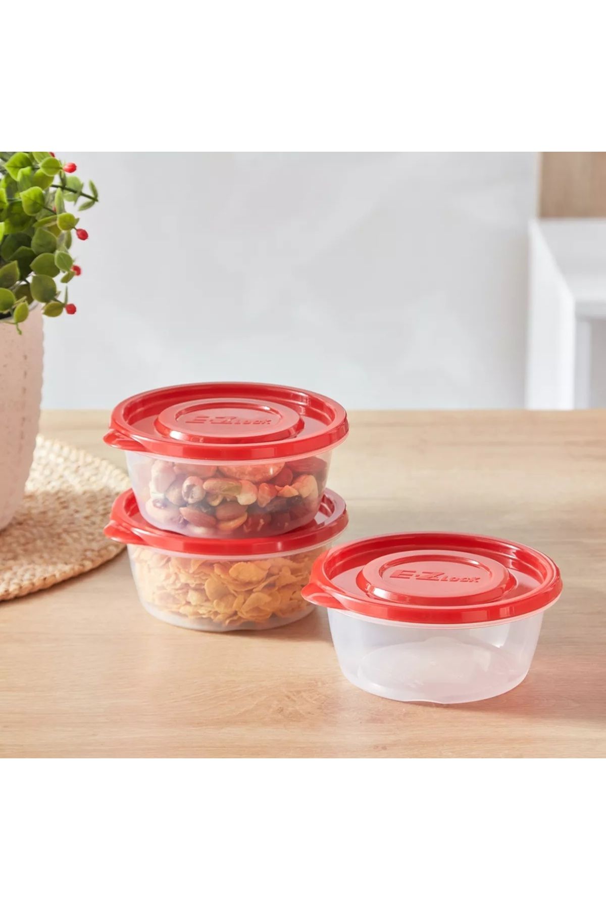 locknlock-EzLock Round Container Set - 350ml (Set of 3) 4