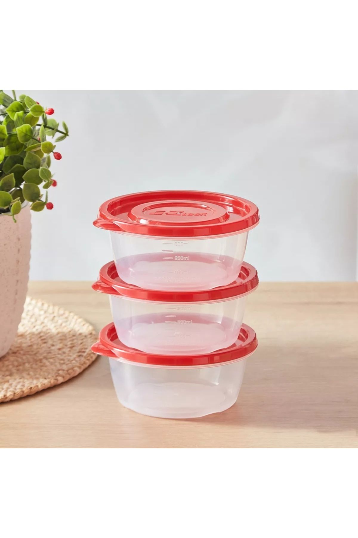 locknlock-EzLock Round Container Set - 350ml (Set of 3) 3