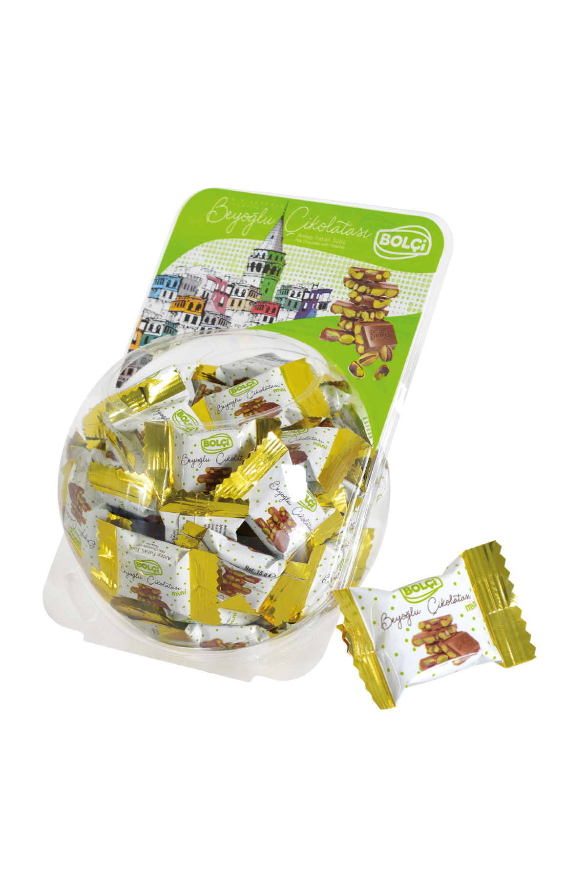 Bolçi BEYOĞLU ÇİKOLATASI ANTEP FISTIKLI 15 GR