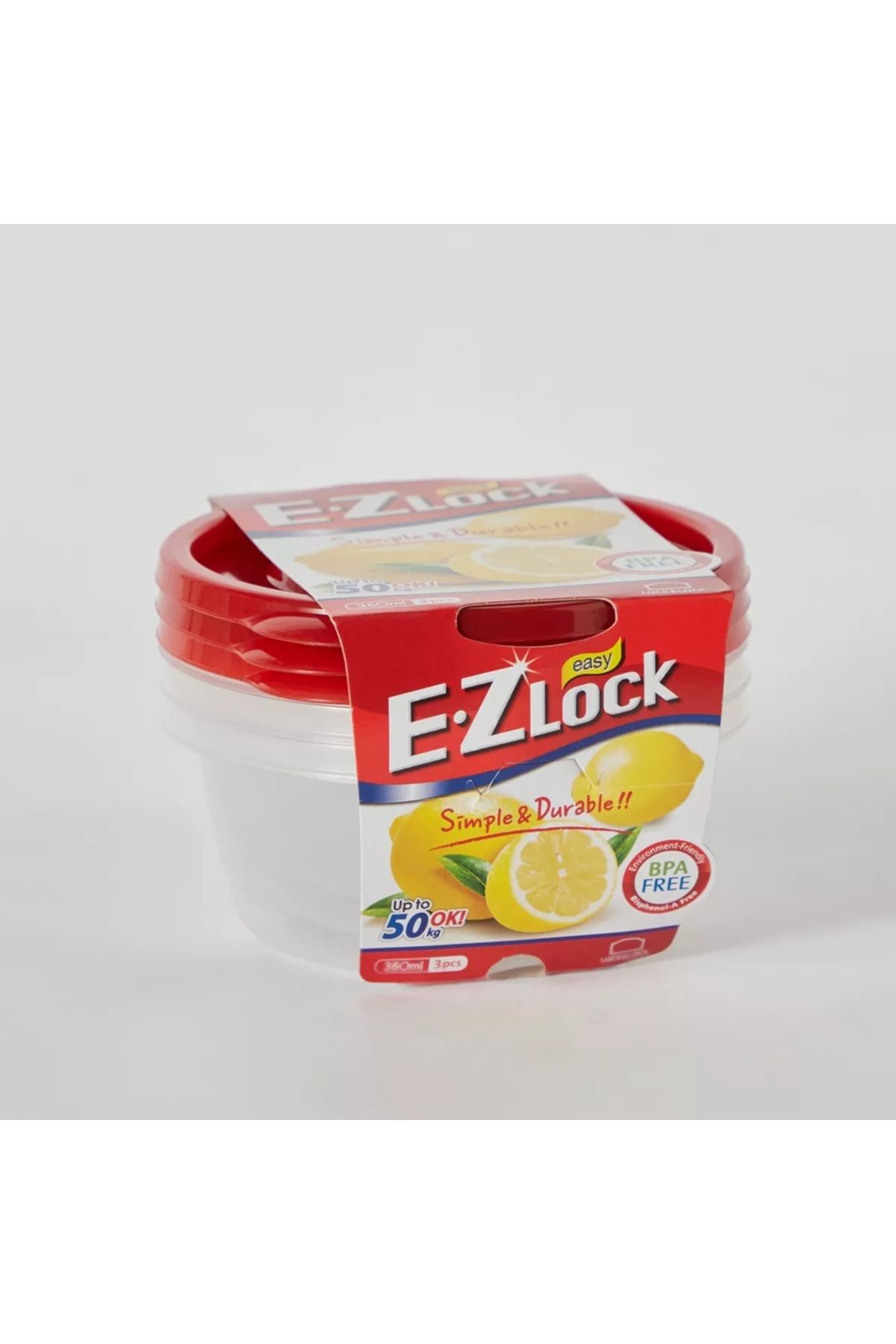 locknlock-EzLock Round Container Set - 350ml (Set of 3) 2
