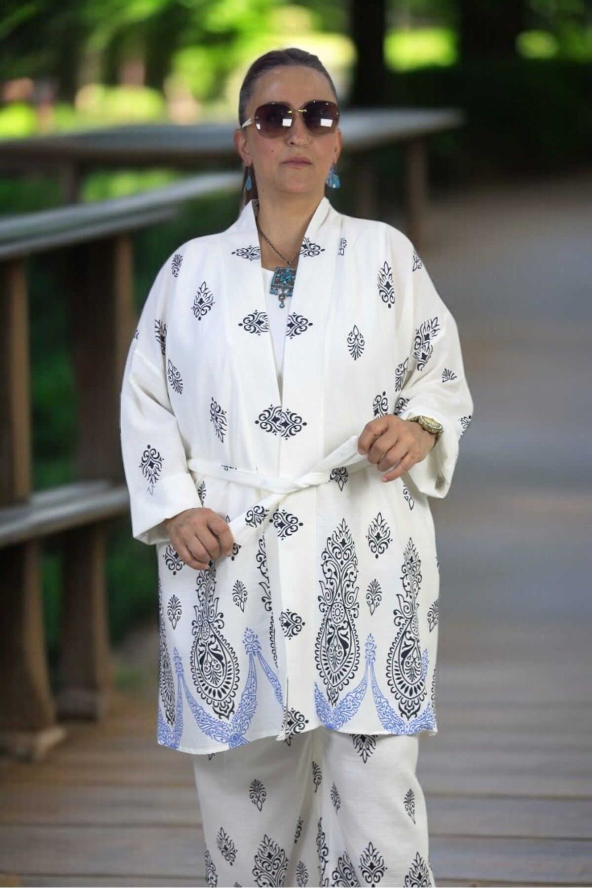 yagmurberen-PANTY LINED LARGE SIZE KIMONO BOTTOM TOP DOUBLE SET 4