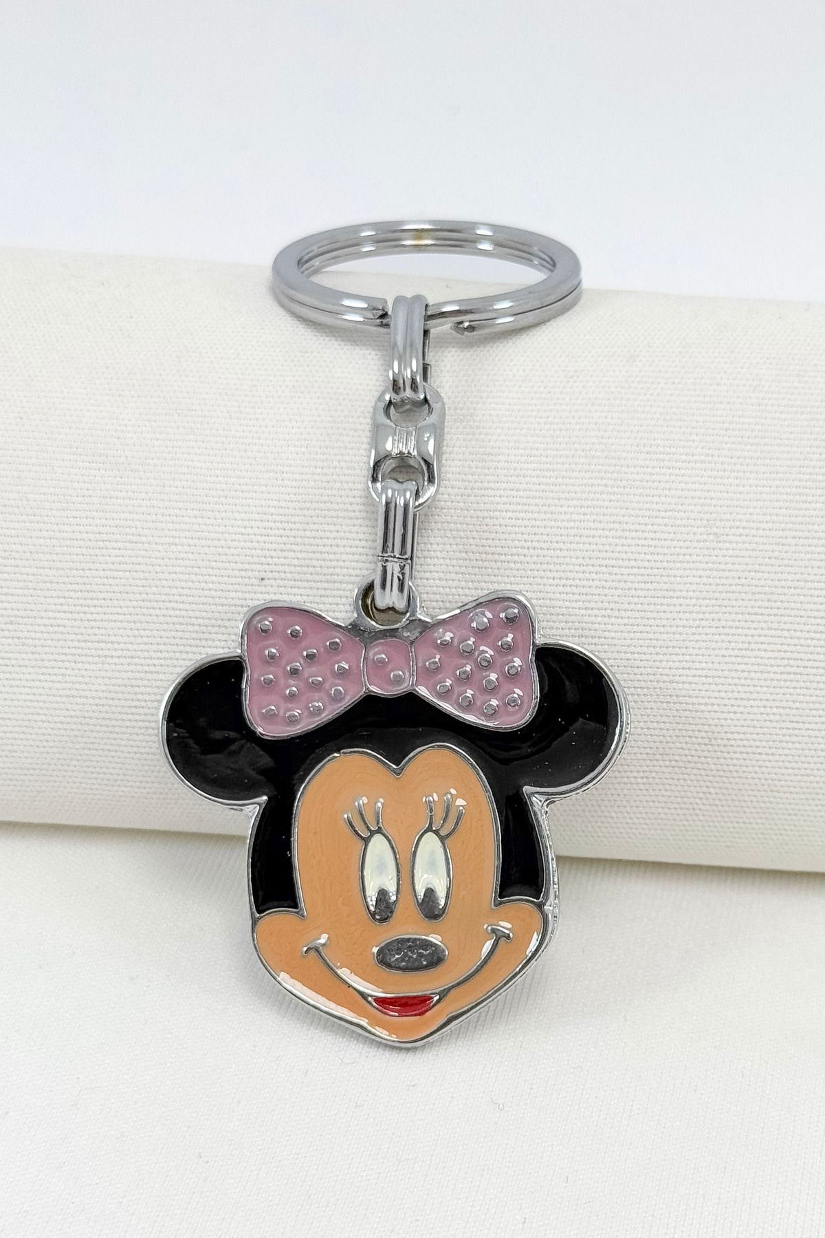 biuti Metal, Minnie Mouse Metal Anahtarlık, Hediyelik Mini Fare Anahtarlık