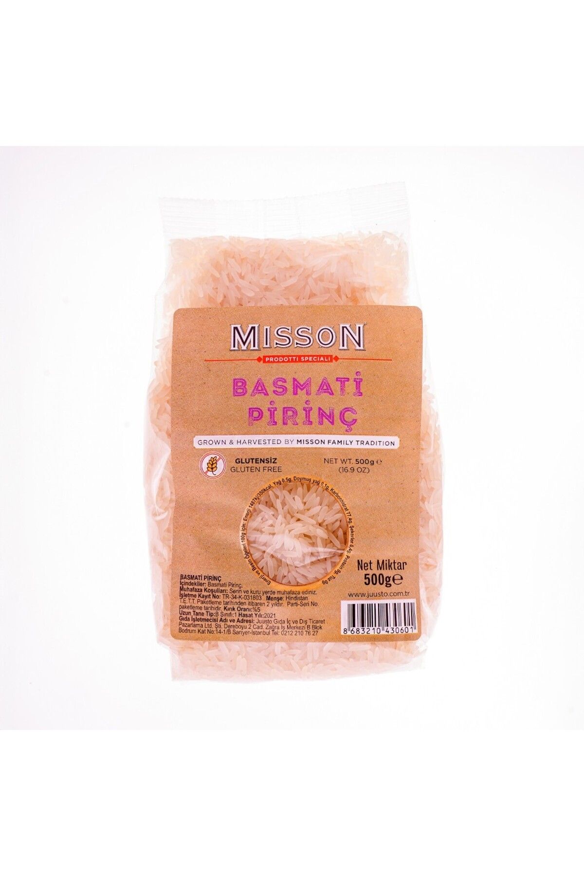 MİSSON MISSON BASMATİ PİRİNÇ 500 GR