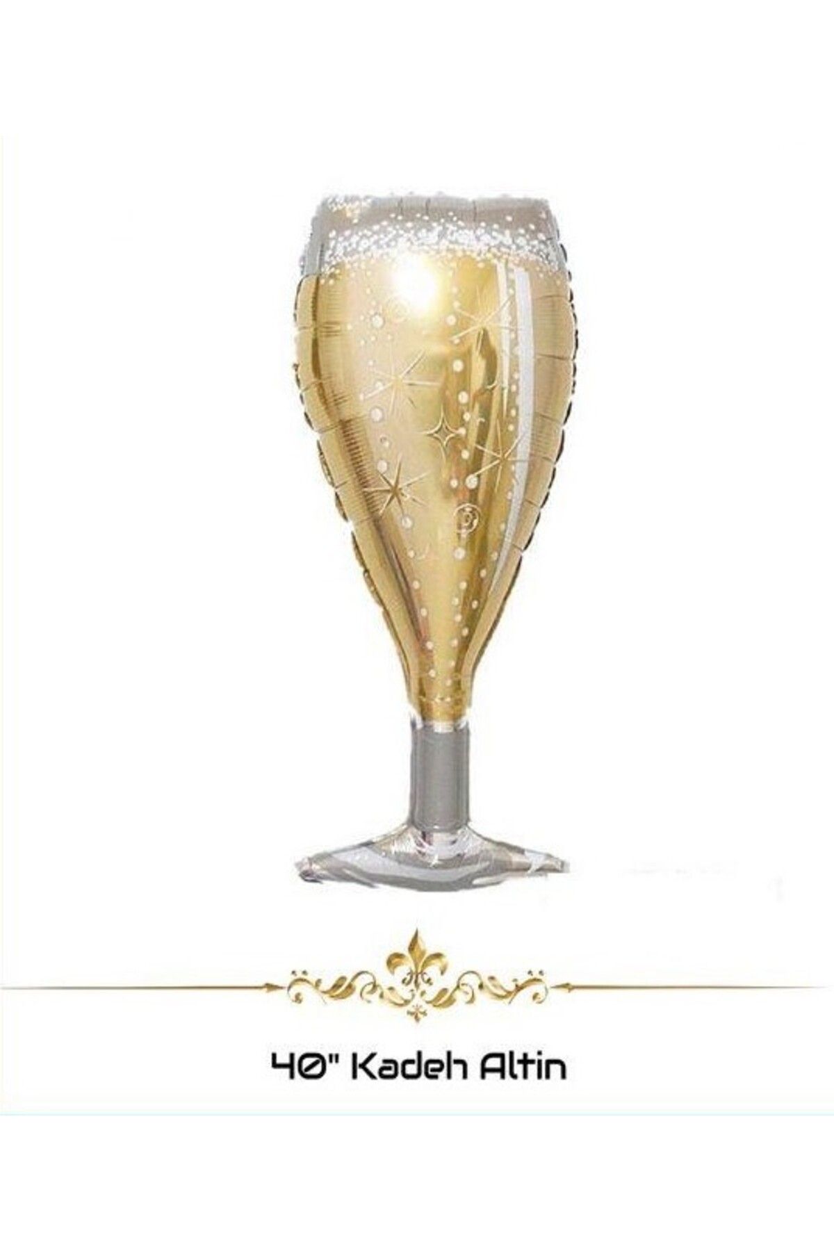 PartyExpress 40" Folyo Balon - Kadeh Altın