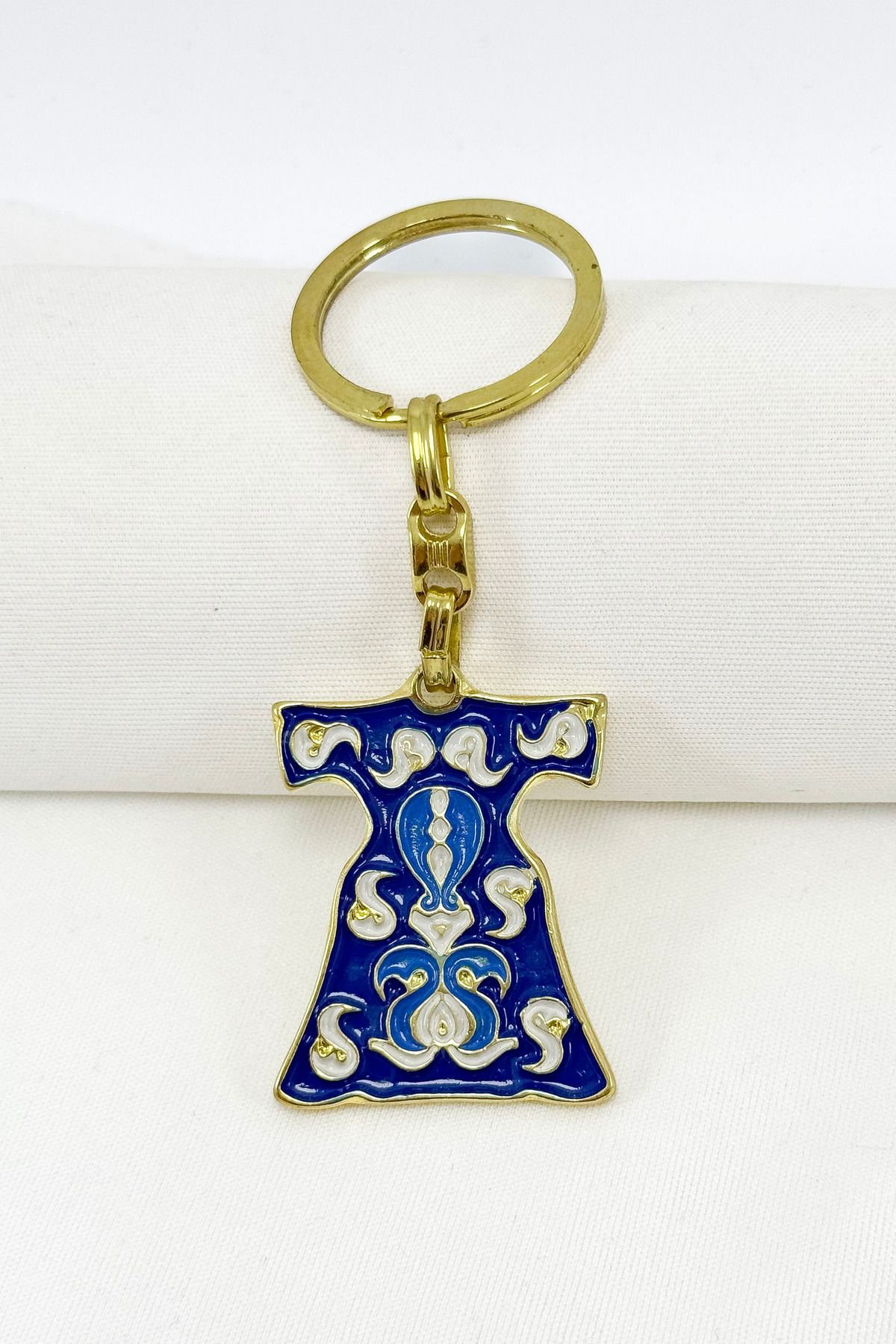 biuti Lacivert Desenli Kaftan Metal Anahtarlık, Hediyelik Anahtarlık