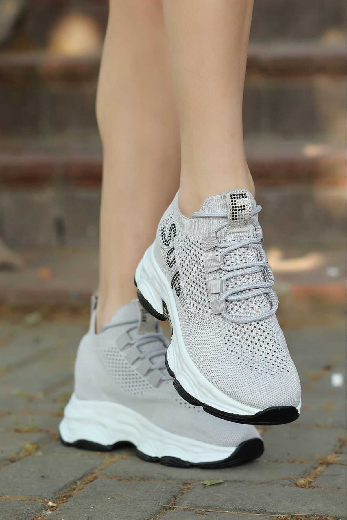LEYDİ SHOES FRM SUP GRİ TRİKO SPOR