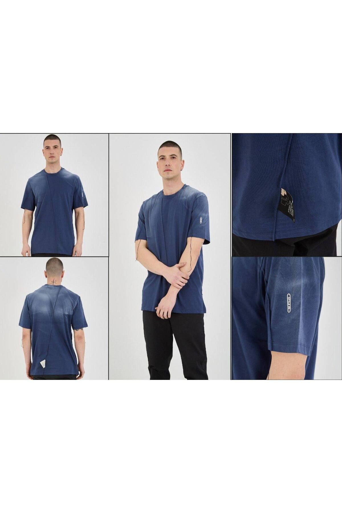 Key Denim ESKİTME DETAYLI ERKEK T-SHİRT