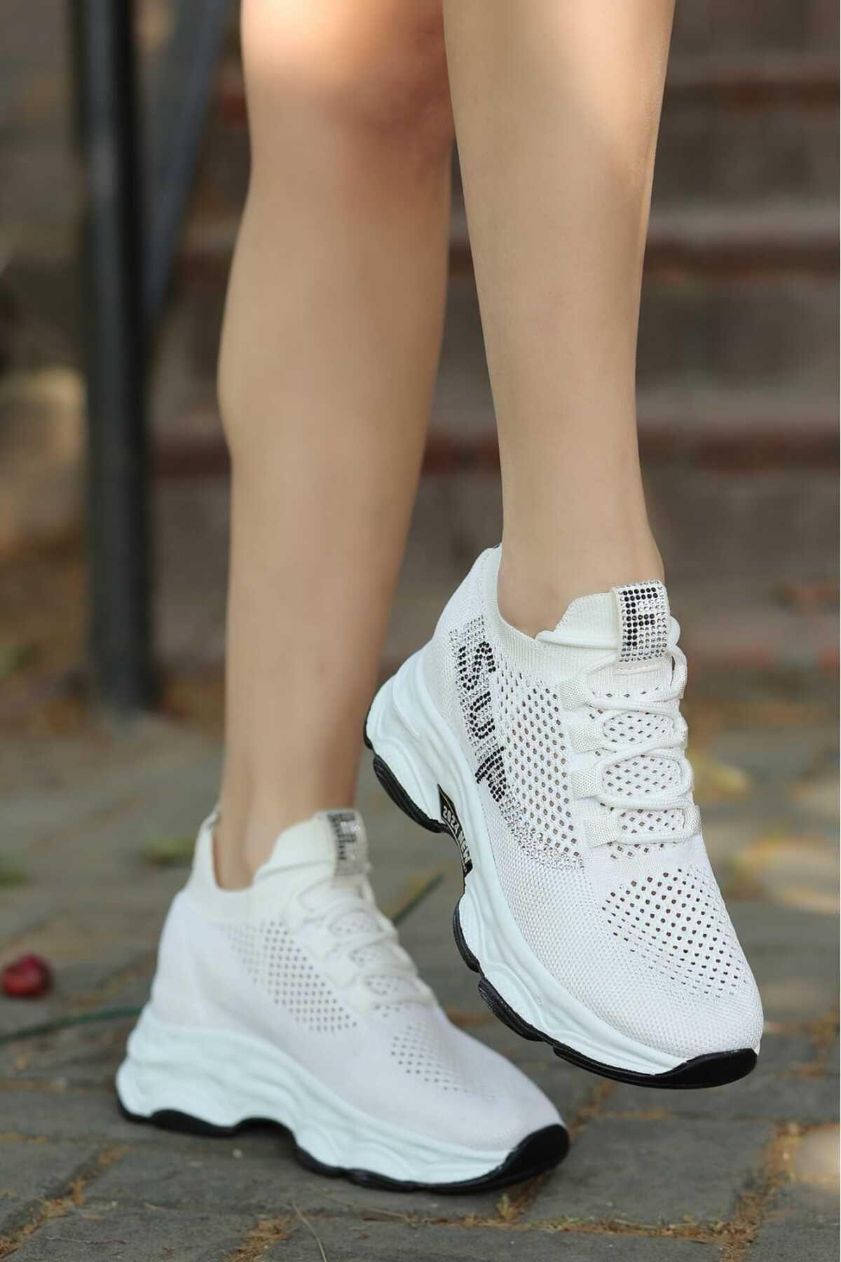 LEYDİ SHOES FRM SUP BEYAZ TRİKO SPOR