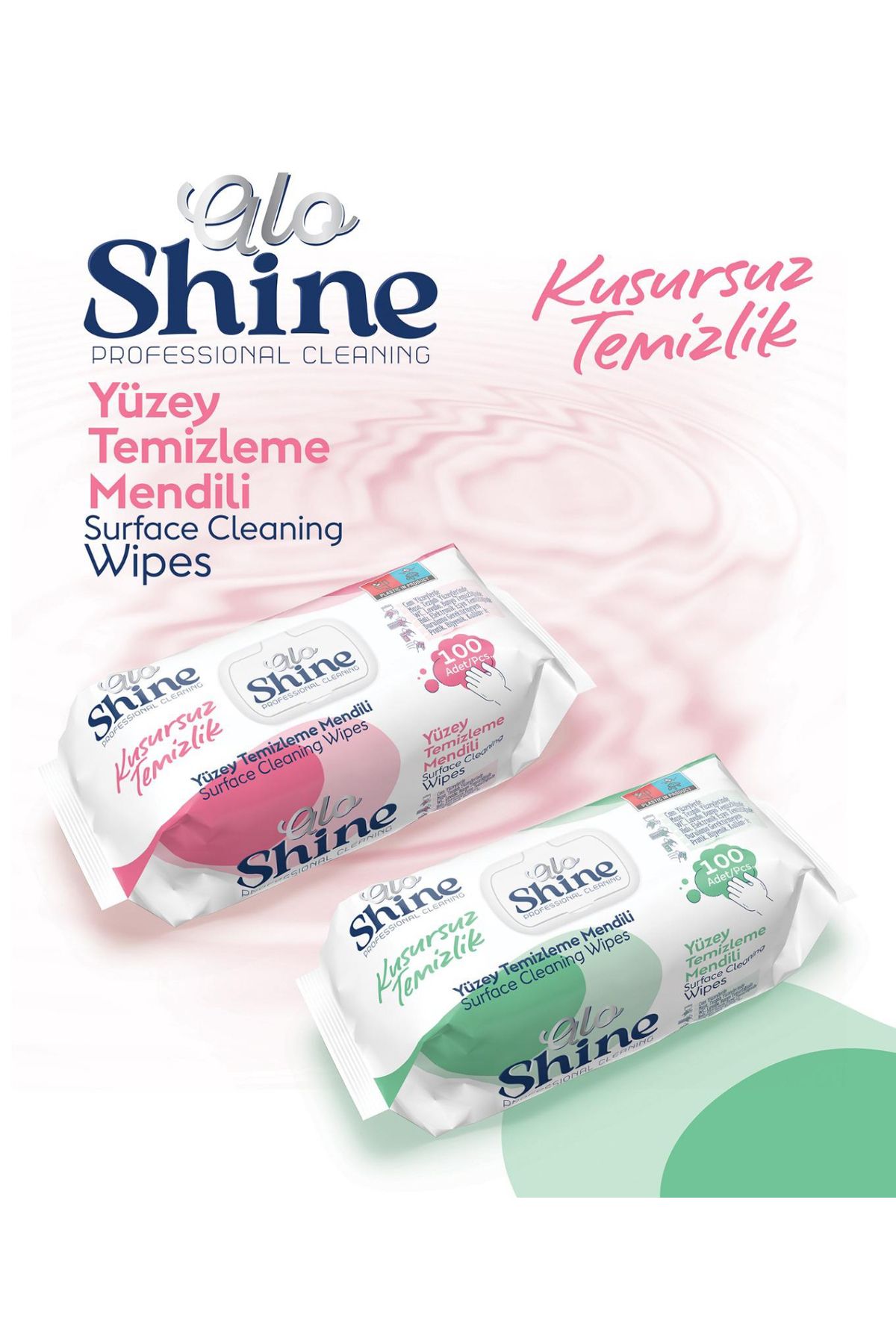 ALO SHİNE Yüzey Temizlik Mendili 100'lü - Kusursuz Temizlik - 1 Paket