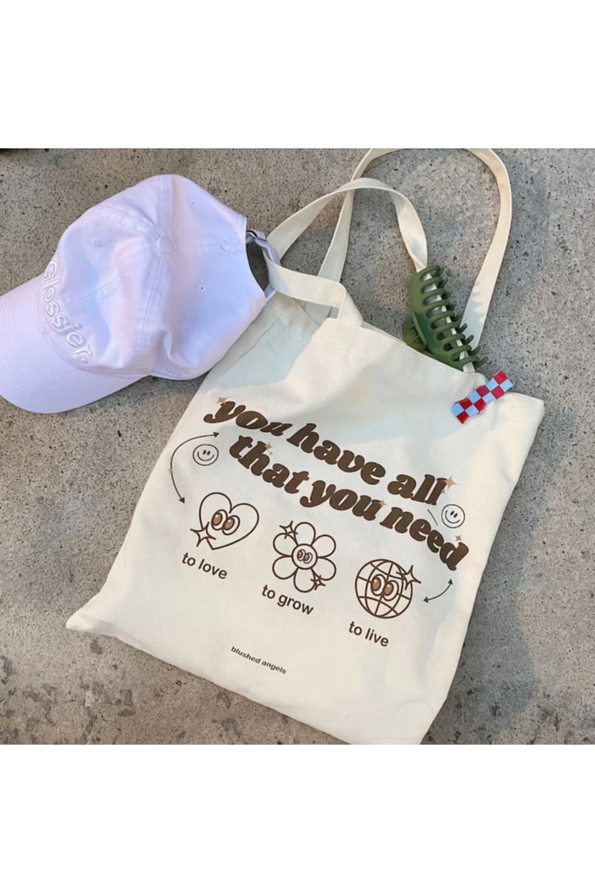 designedfy Aesthetic Su Geçirmez Baskılı Bez Çanta